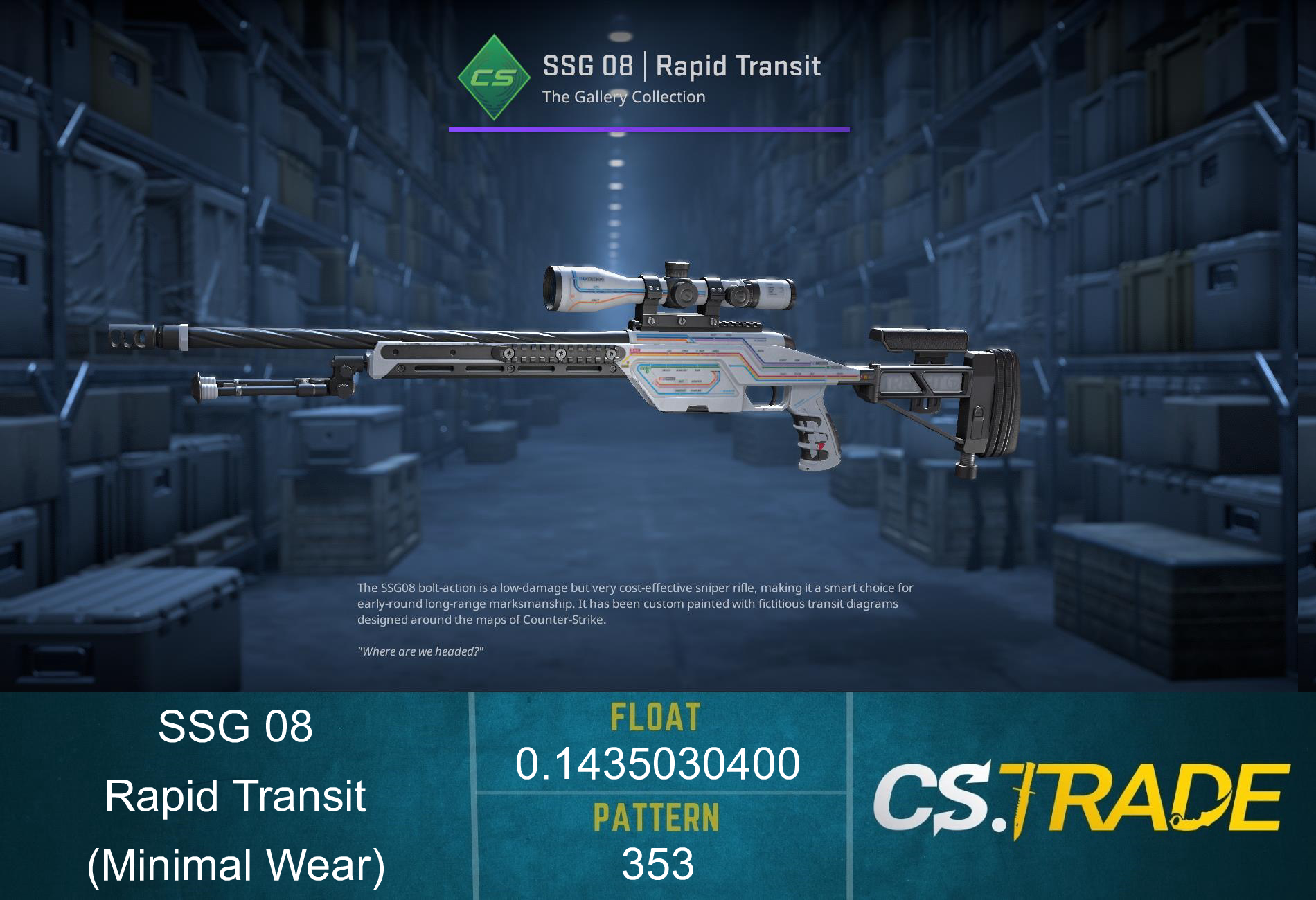 SSG 08 | Rapid Transit (Minimal Wear) Screenshot