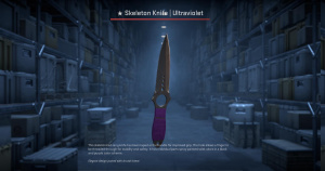 ★ Skeleton Knife | Ultraviolet (Battle-Scarred) Screenshot