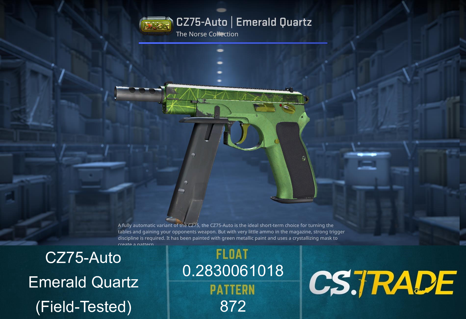 CZ75-Auto | Emerald Quartz (Field-Tested) Screenshot