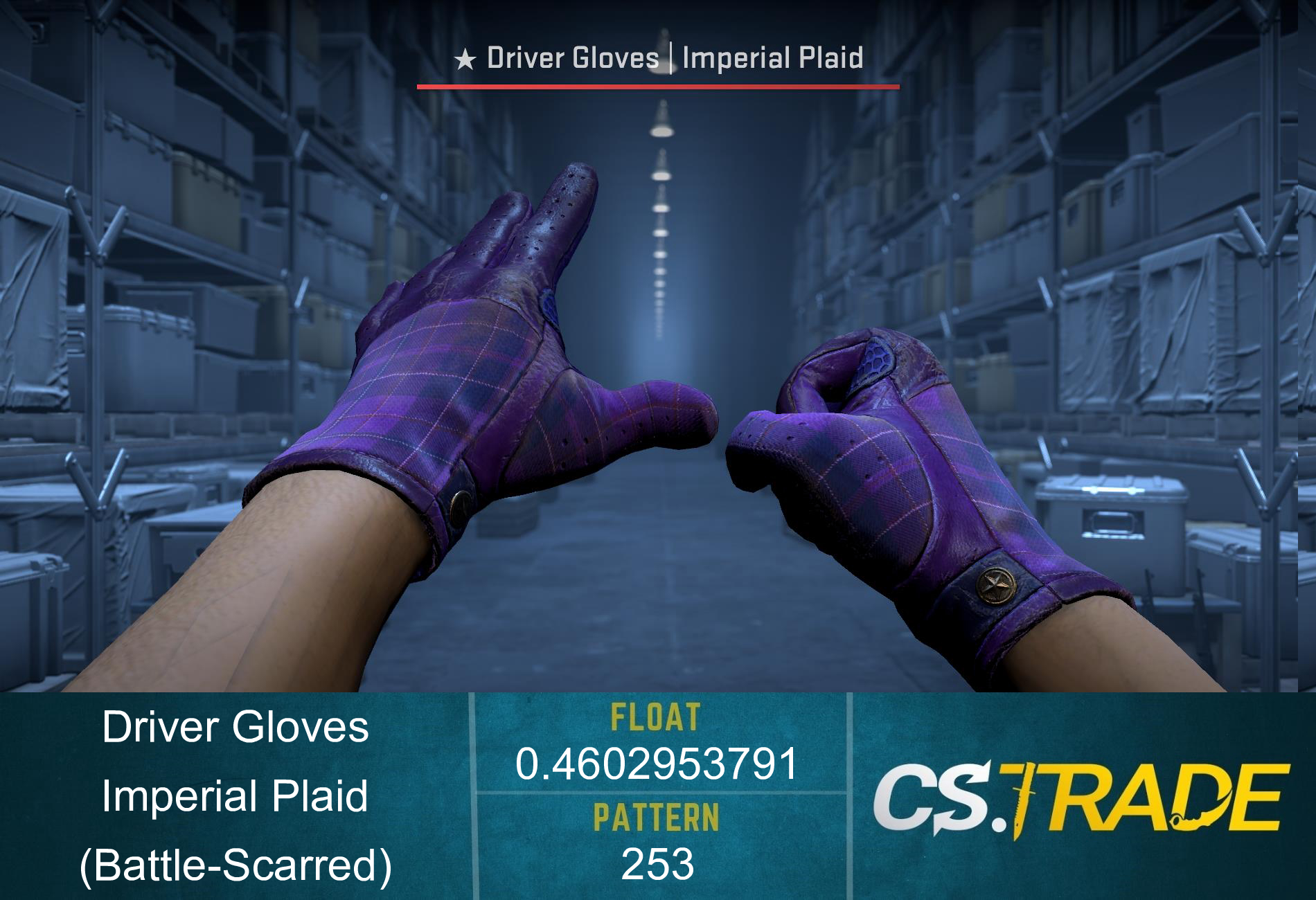 ★ Driver Gloves | Imperial Plaid (Battle-Scarred) Screenshot