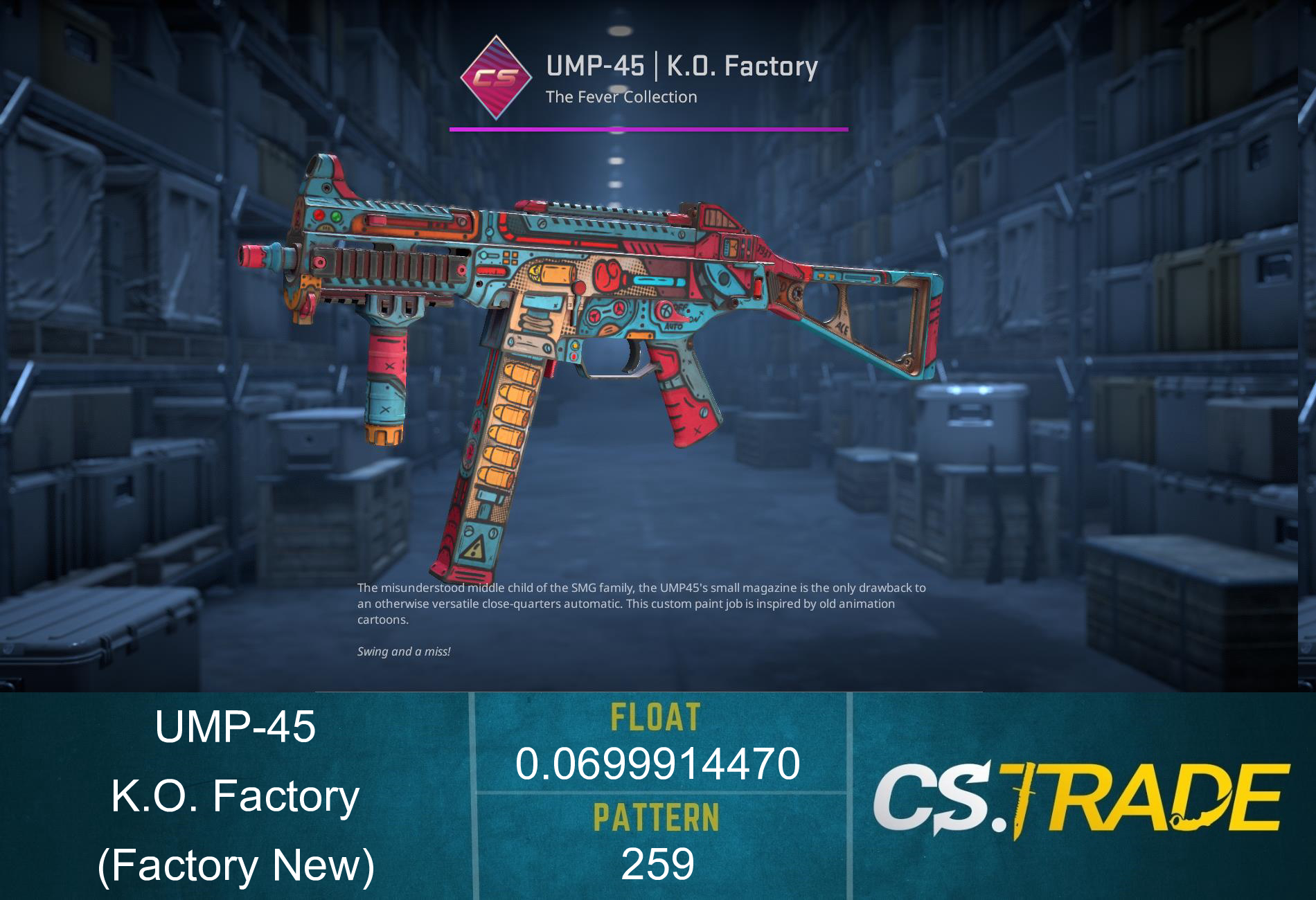 UMP-45 | K.O. Factory (Factory New)