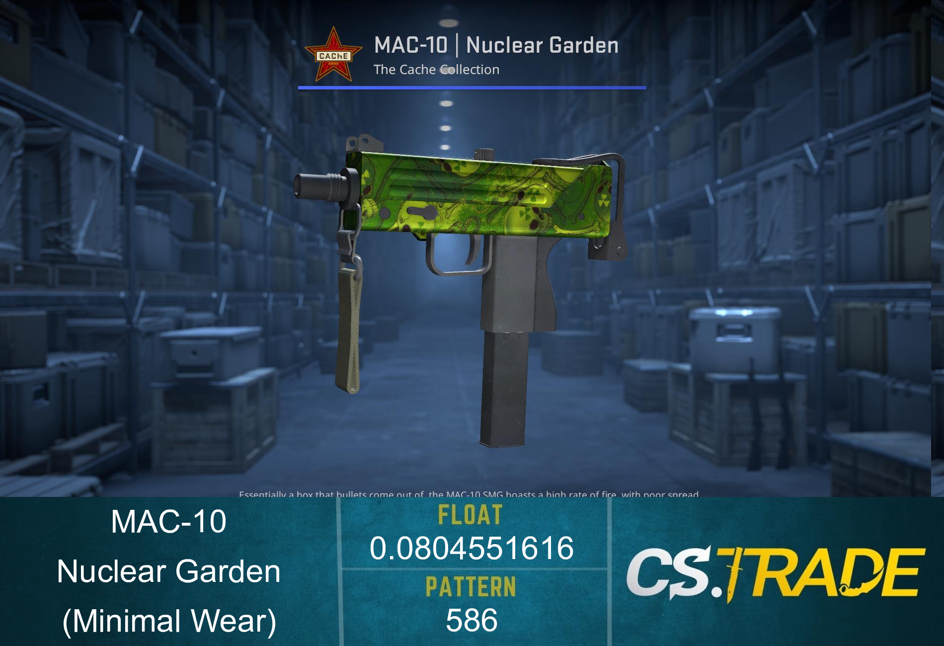 MAC-10 | Nuclear Garden (Minimal Wear) Screenshot
