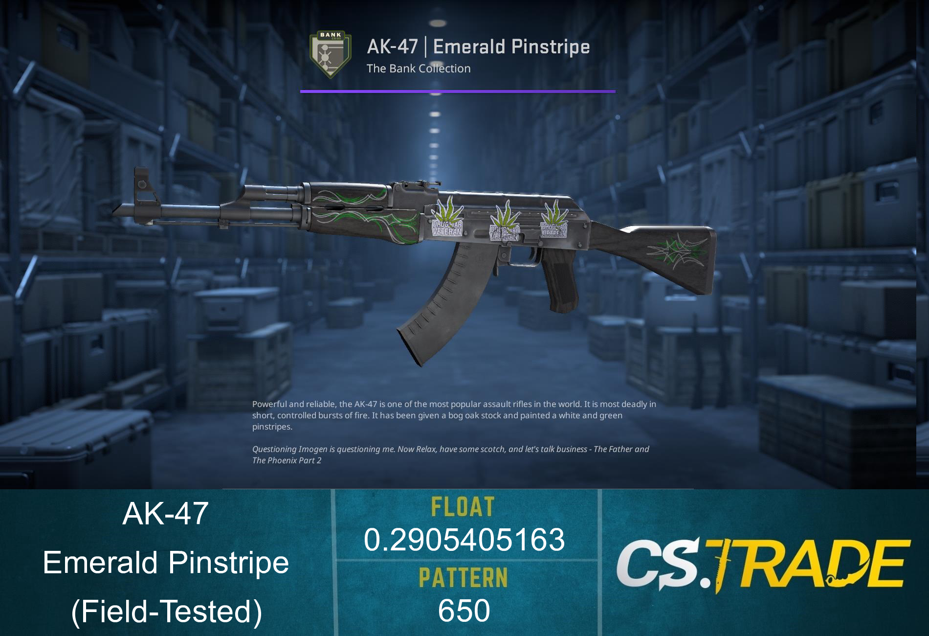 AK-47 | Emerald Pinstripe (Field-Tested) Screenshot