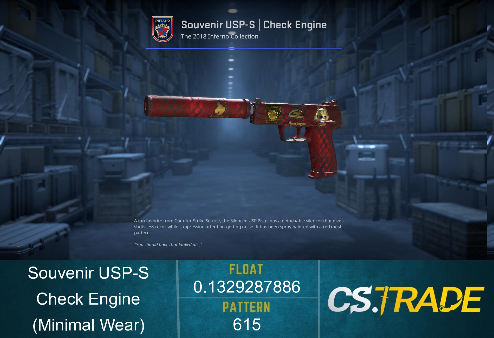 USP-S | Check Engine (Minimal Wear) Screenshot