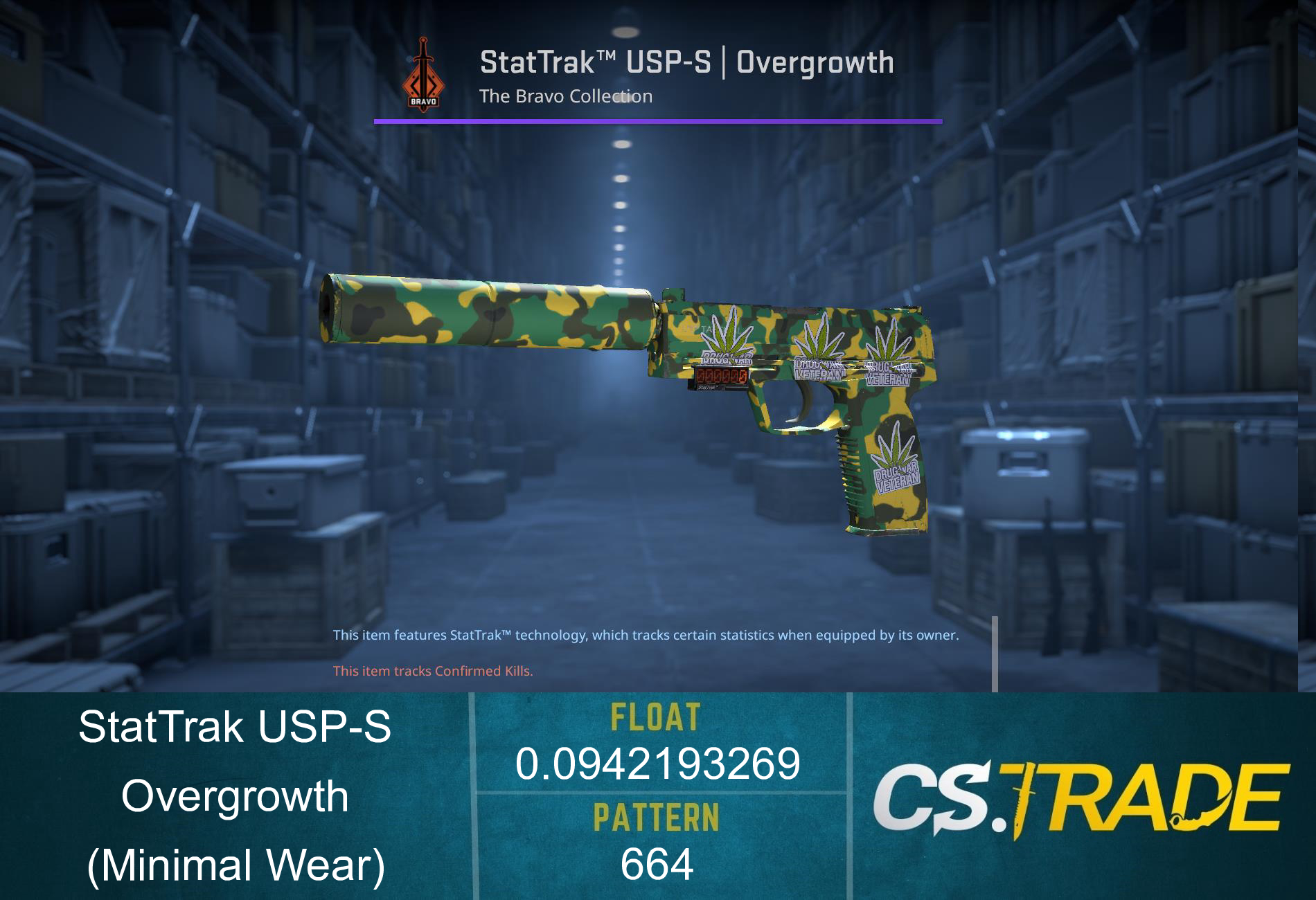 StatTrak™ USP-S | Overgrowth (Minimal Wear) Screenshot