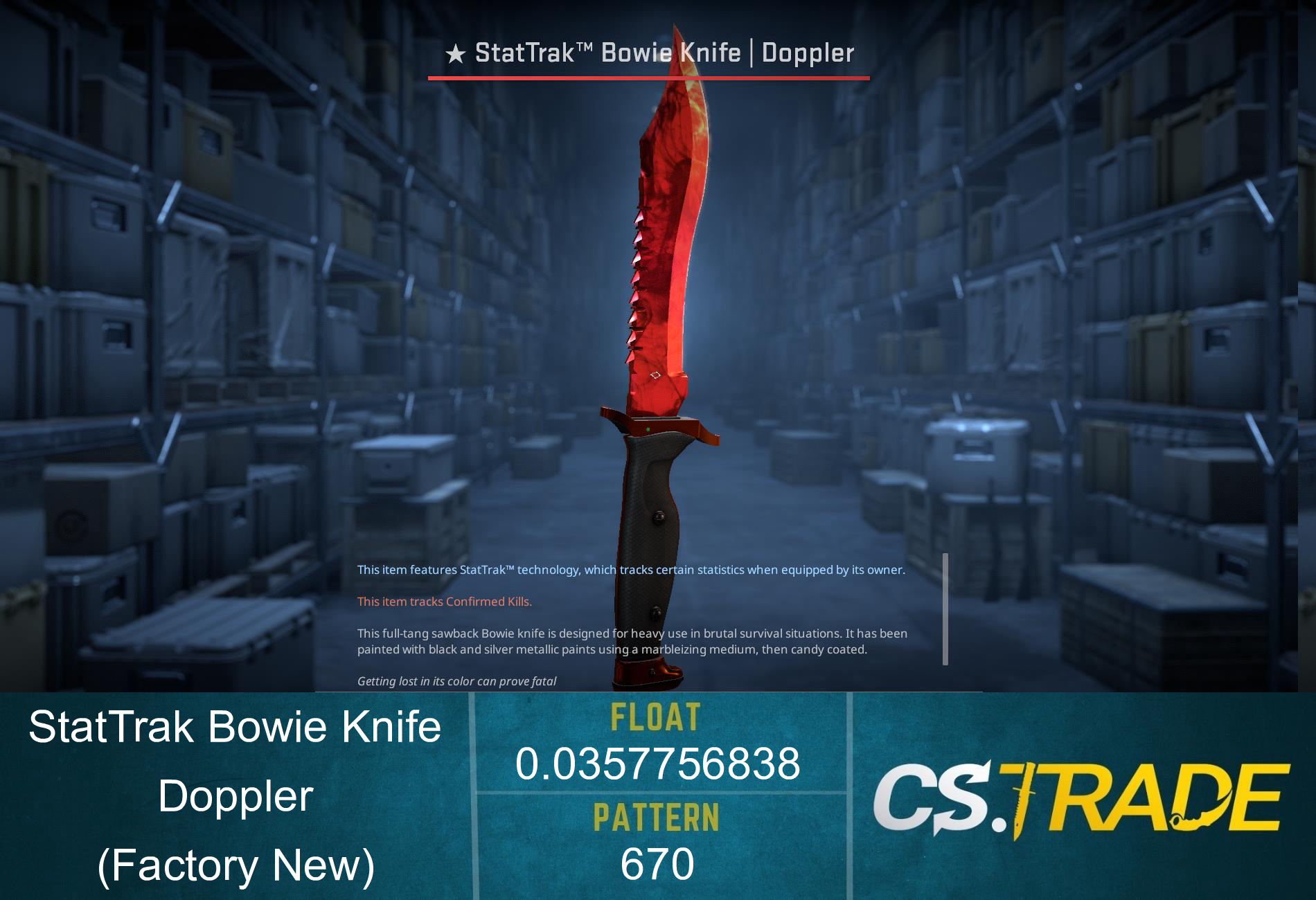 ★ Bowie Knife | Doppler Ruby (Factory New) Screenshot