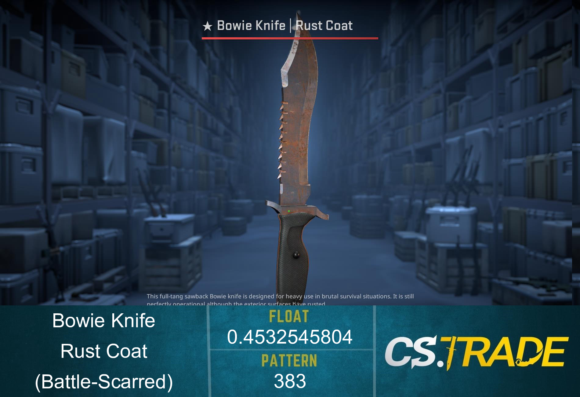 ★ Bowie Knife | Rust Coat (Battle-Scarred) Screenshot