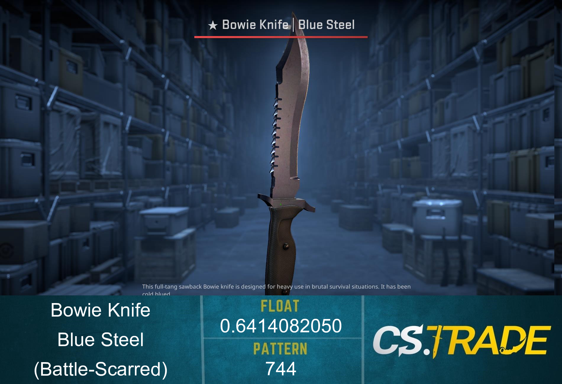 ★ Bowie Knife | Blue Steel (Battle-Scarred) Screenshot