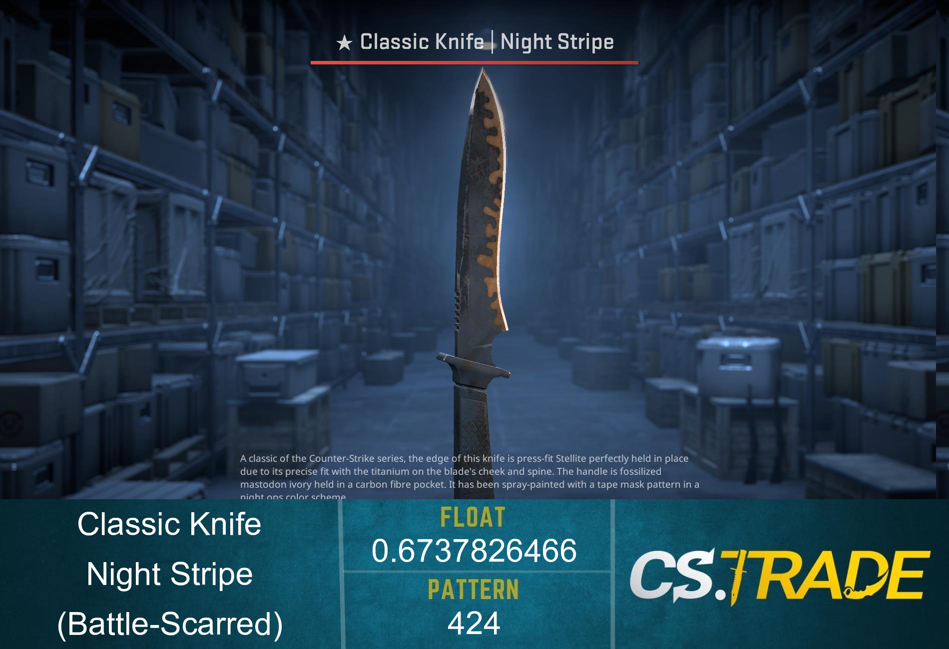 ★ Classic Knife | Night Stripe (Battle-Scarred) Screenshot