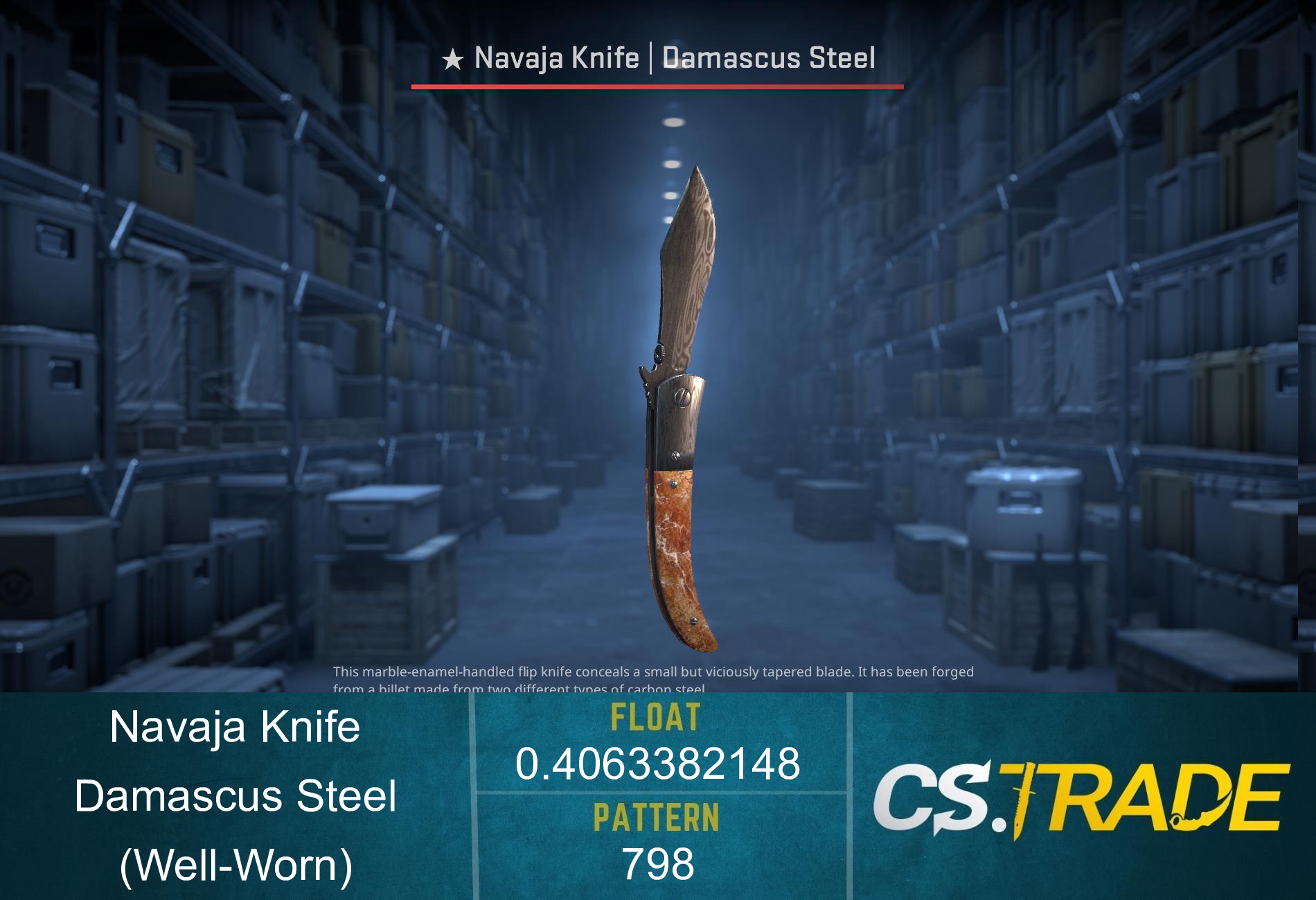 ★ Navaja Knife | Damascus Steel (Well-Worn) Screenshot