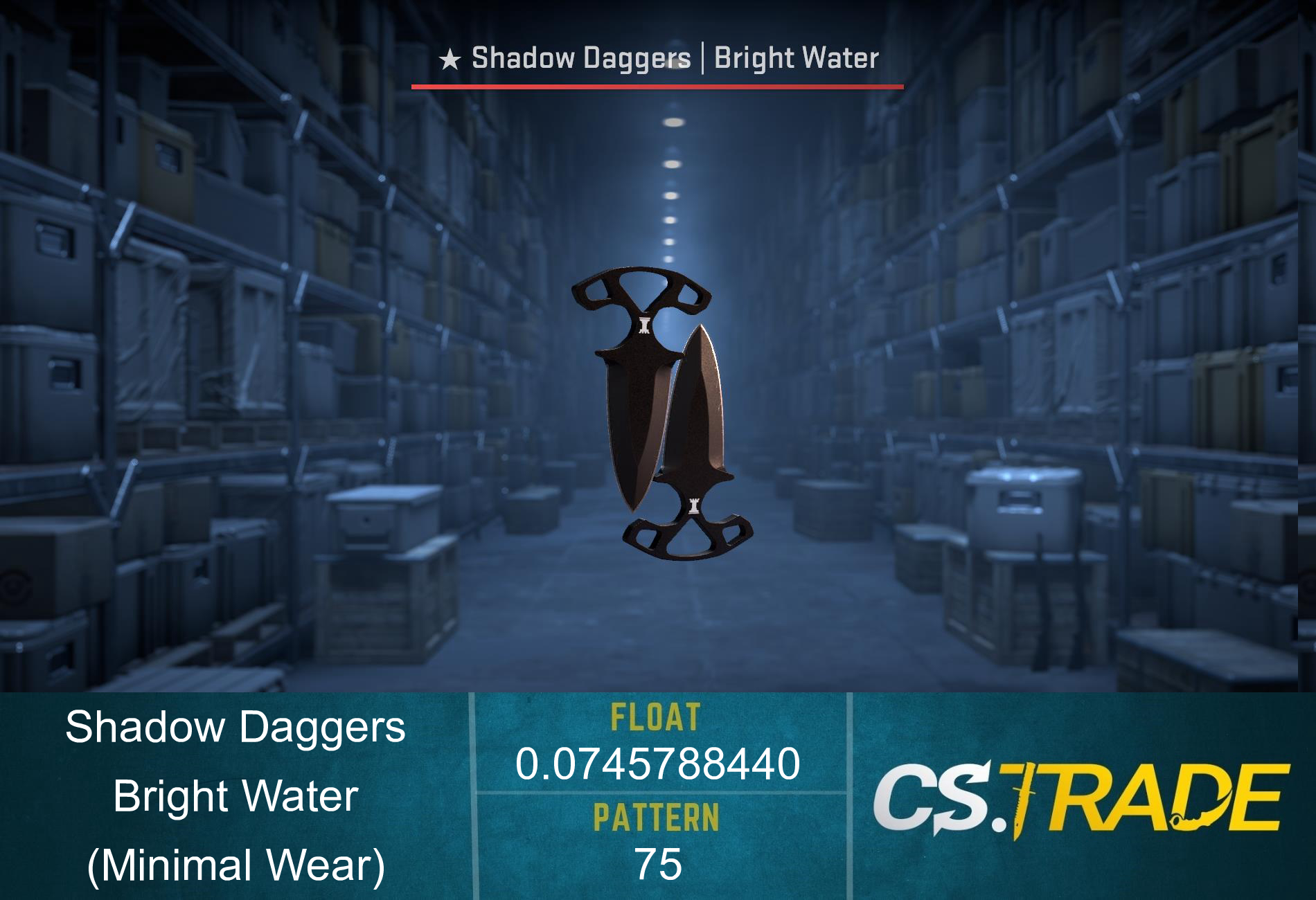★ StatTrak™ Shadow Daggers | Bright Water (Minimal Wear) Screenshot