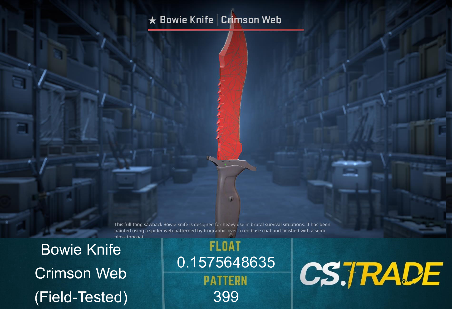 ★ Bowie Knife | Crimson Web (Field-Tested) Screenshot