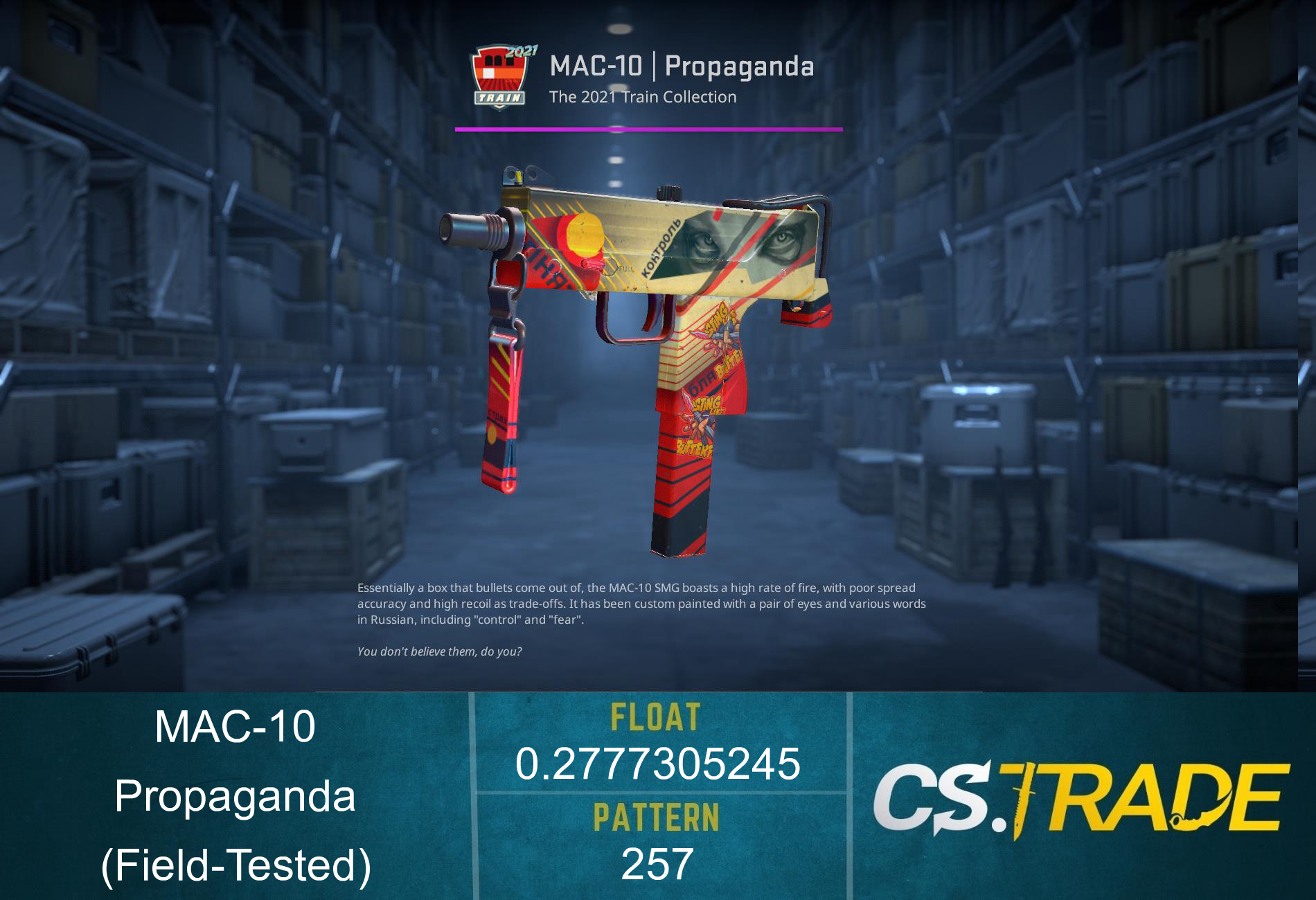 MAC-10 | Propaganda (Field-Tested)