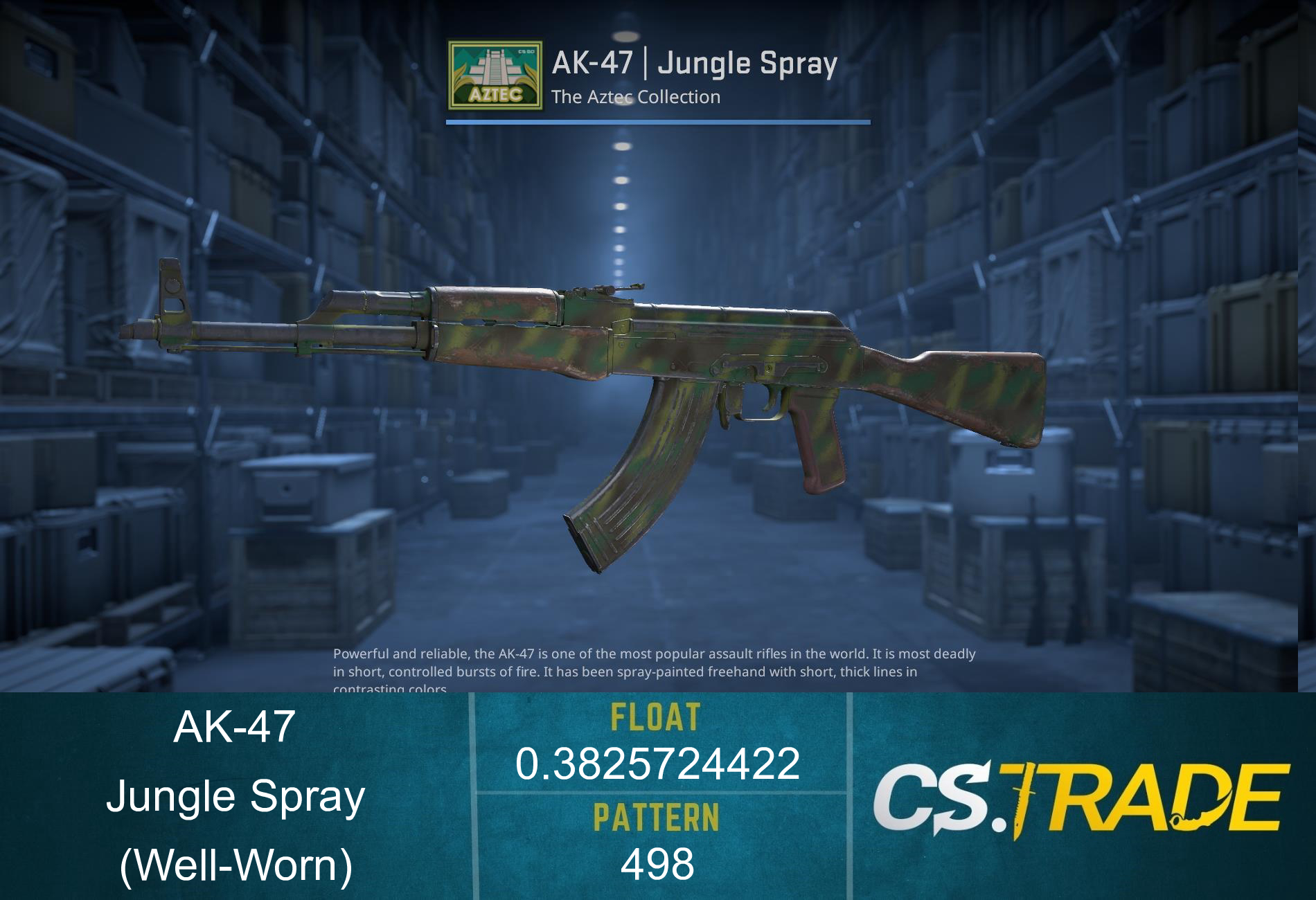 AK-47 | Jungle Spray (Well-Worn) Screenshot
