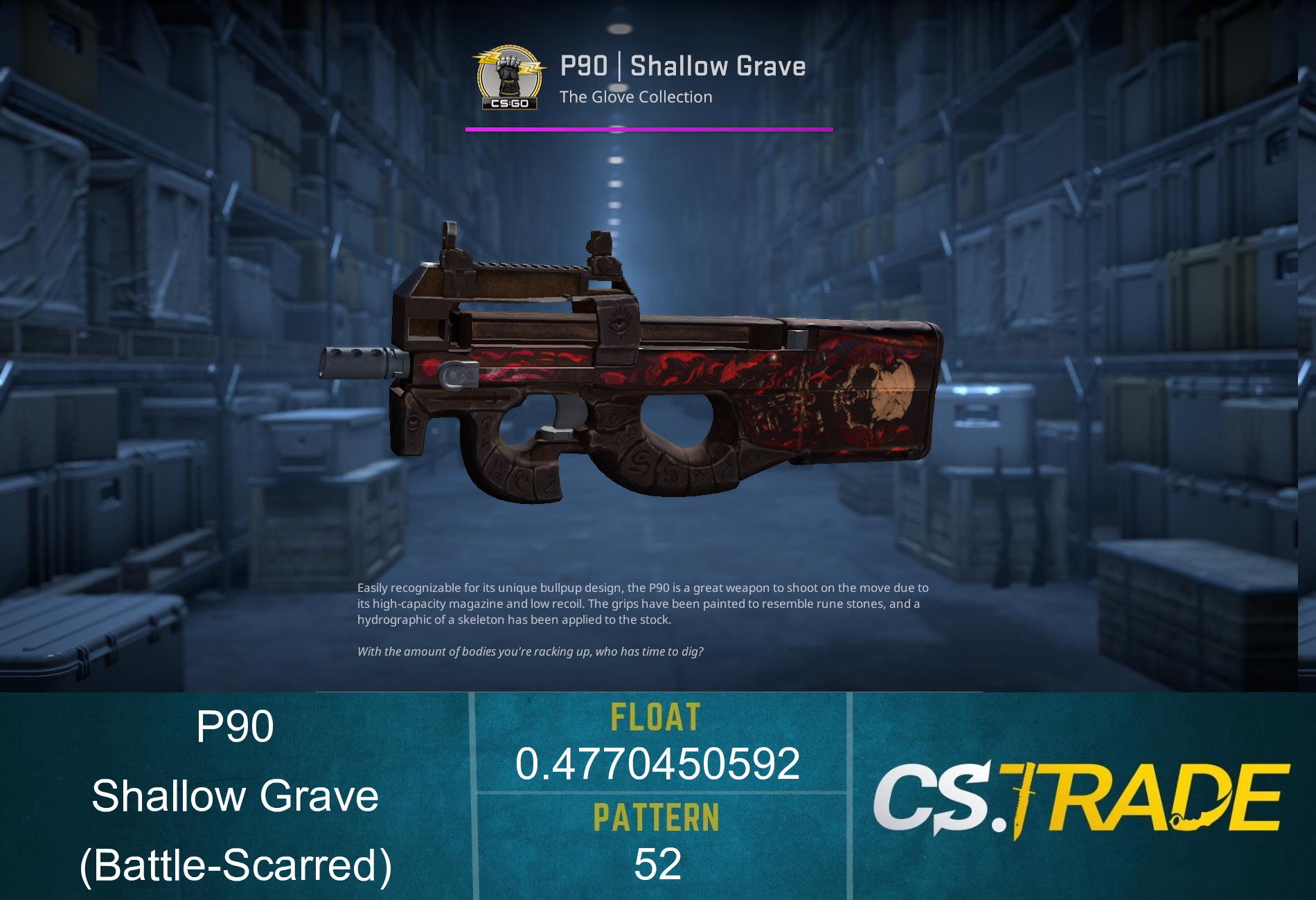 P90 | Shallow Grave (Battle-Scarred) Screenshot