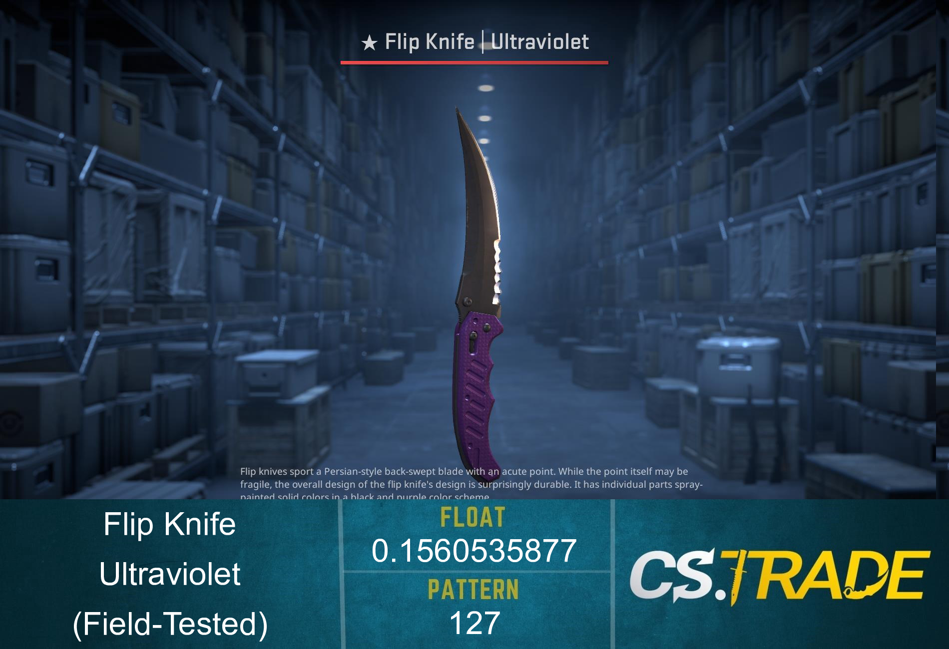 ★ Flip Knife | Ultraviolet (Field-Tested) Screenshot