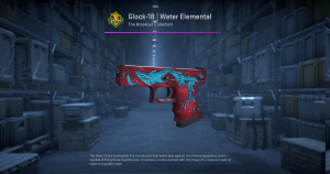 Glock-18 | Water Elemental (Well-Worn) Screenshot