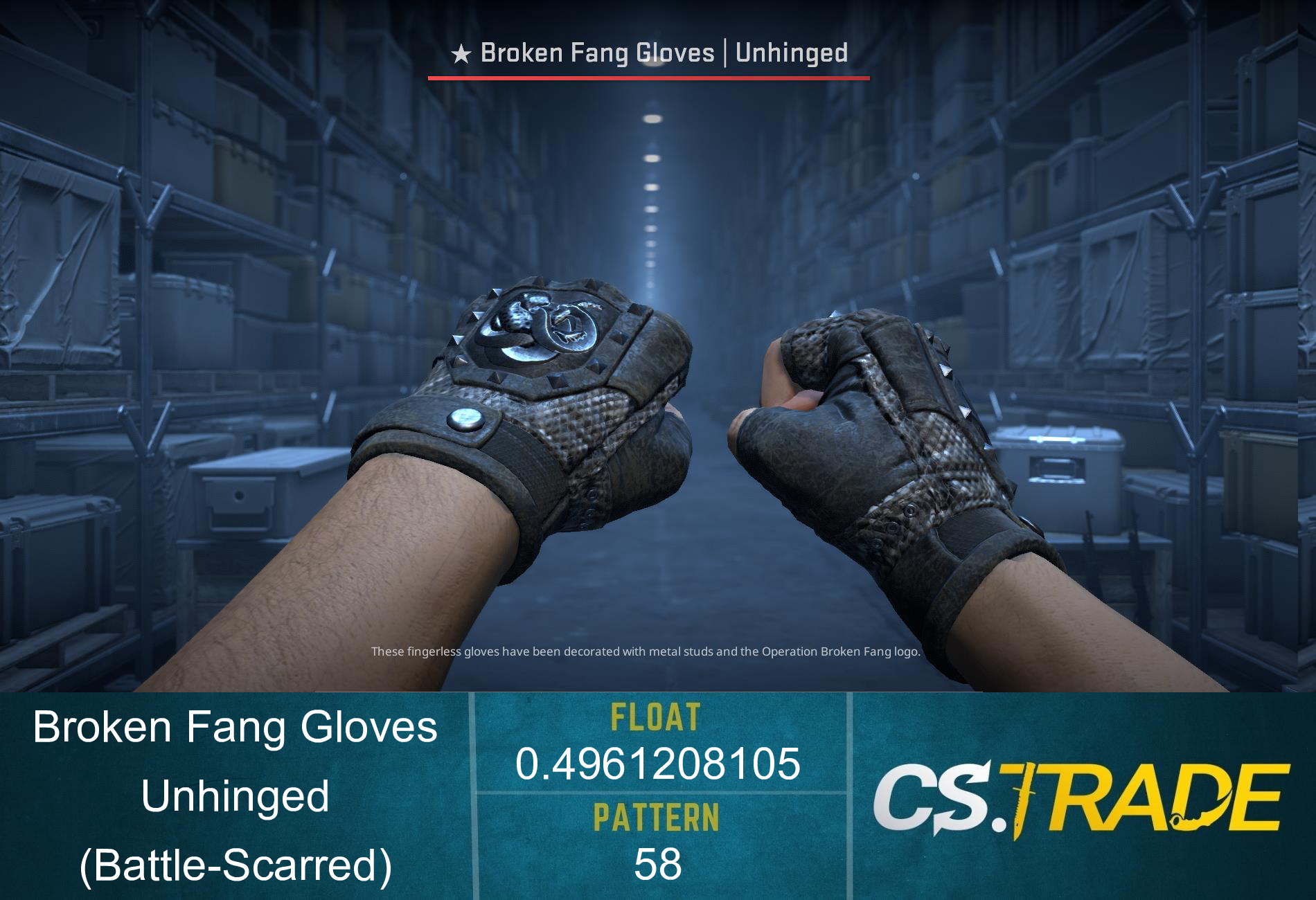 ★ Broken Fang Gloves | Unhinged (Battle-Scarred) Screenshot