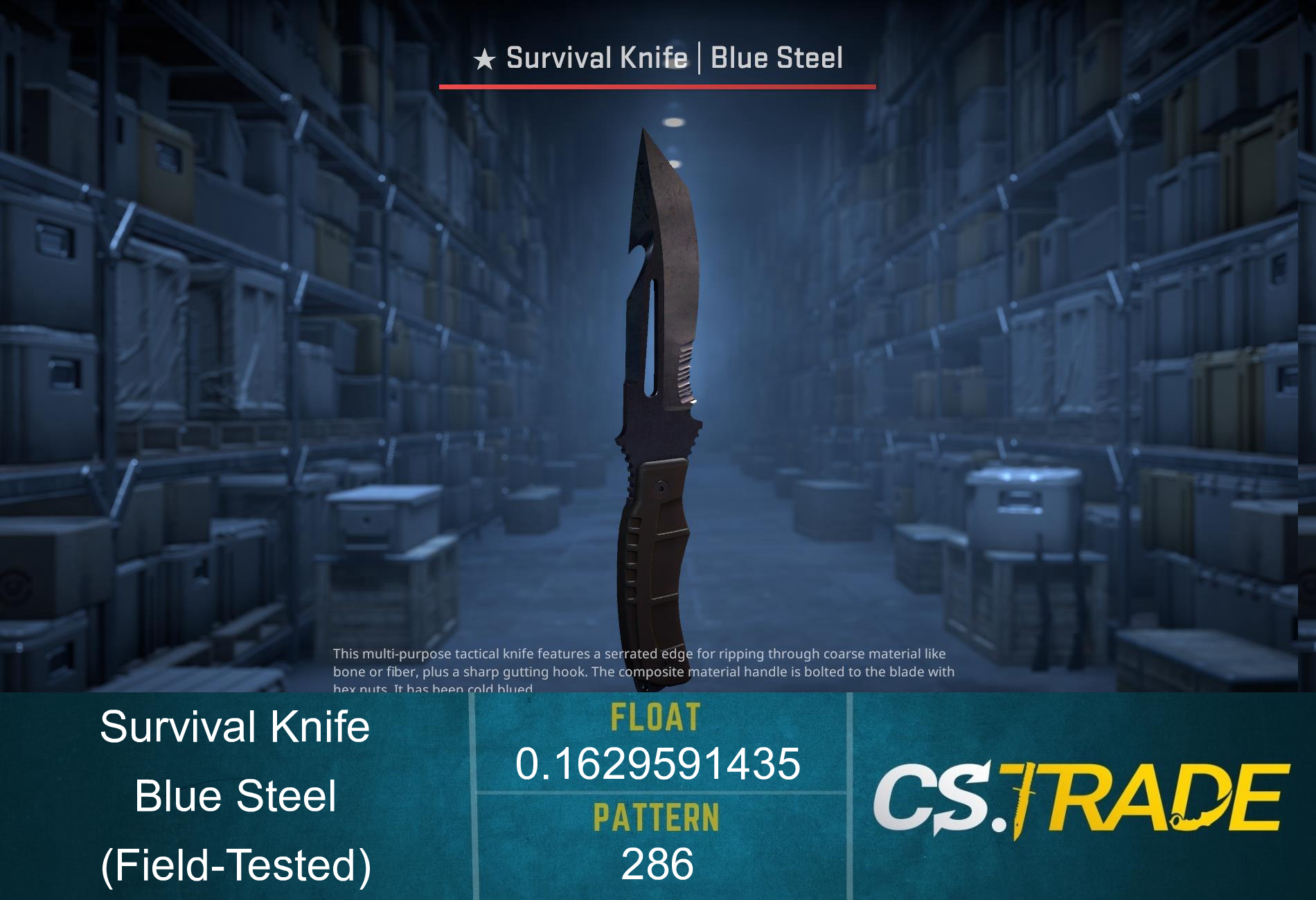 ★ StatTrak™ Survival Knife | Blue Steel (Field-Tested) Screenshot