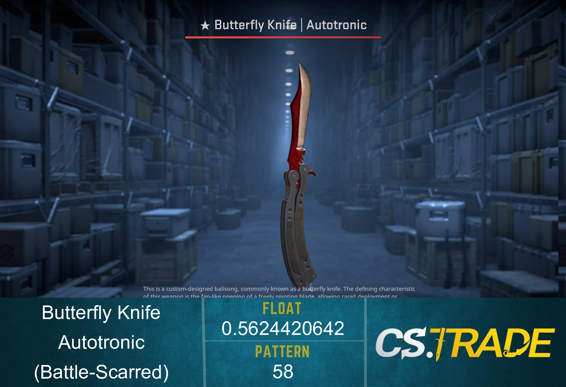 ★ StatTrak™ Butterfly Knife | Autotronic (Battle-Scarred) Screenshot