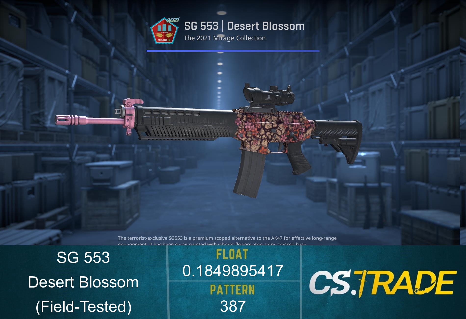Souvenir SG 553 | Desert Blossom (Field-Tested) Screenshot