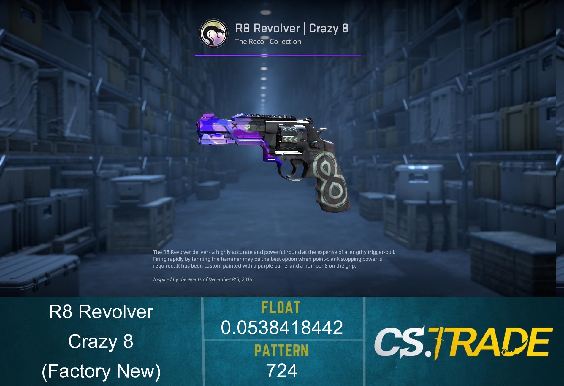 R8 Revolver | Crazy 8 (Factory New) Screenshot