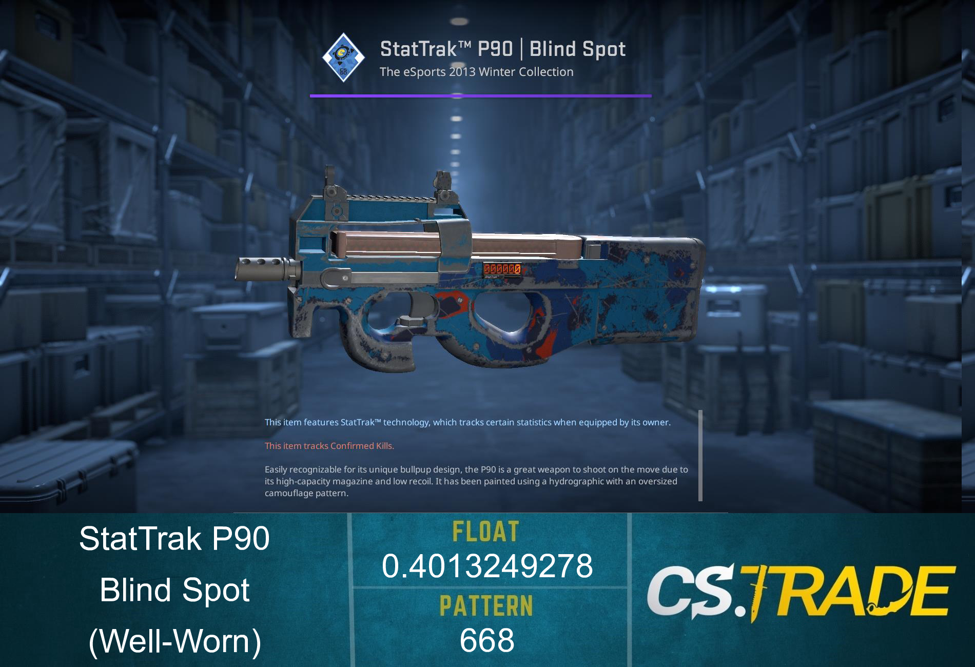 P90 | Blind Spot (Well-Worn) Screenshot