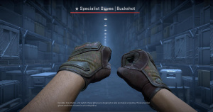 ★ Specialist Gloves | Buckshot (Battle-Scarred) Screenshot