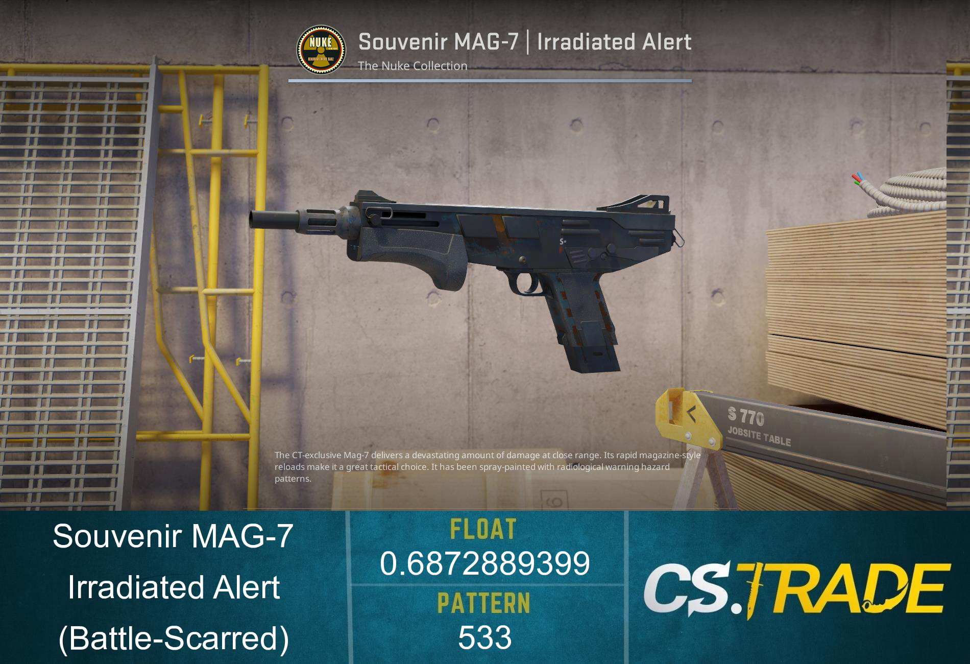 Souvenir MAG-7 | Irradiated Alert (Battle-Scarred) Screenshot