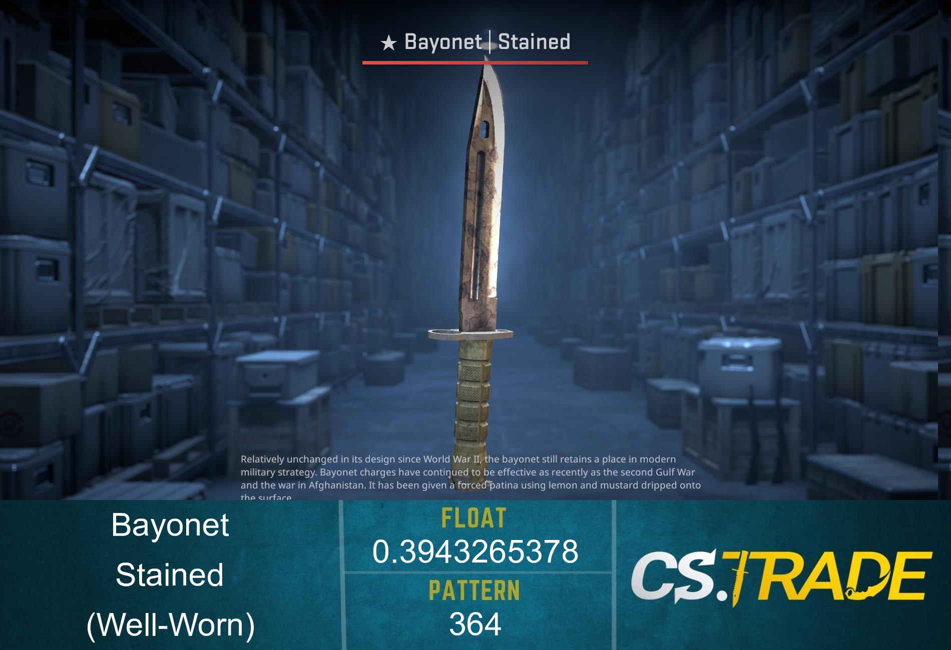 ★ Bayonet | Stained (Well-Worn) Screenshot
