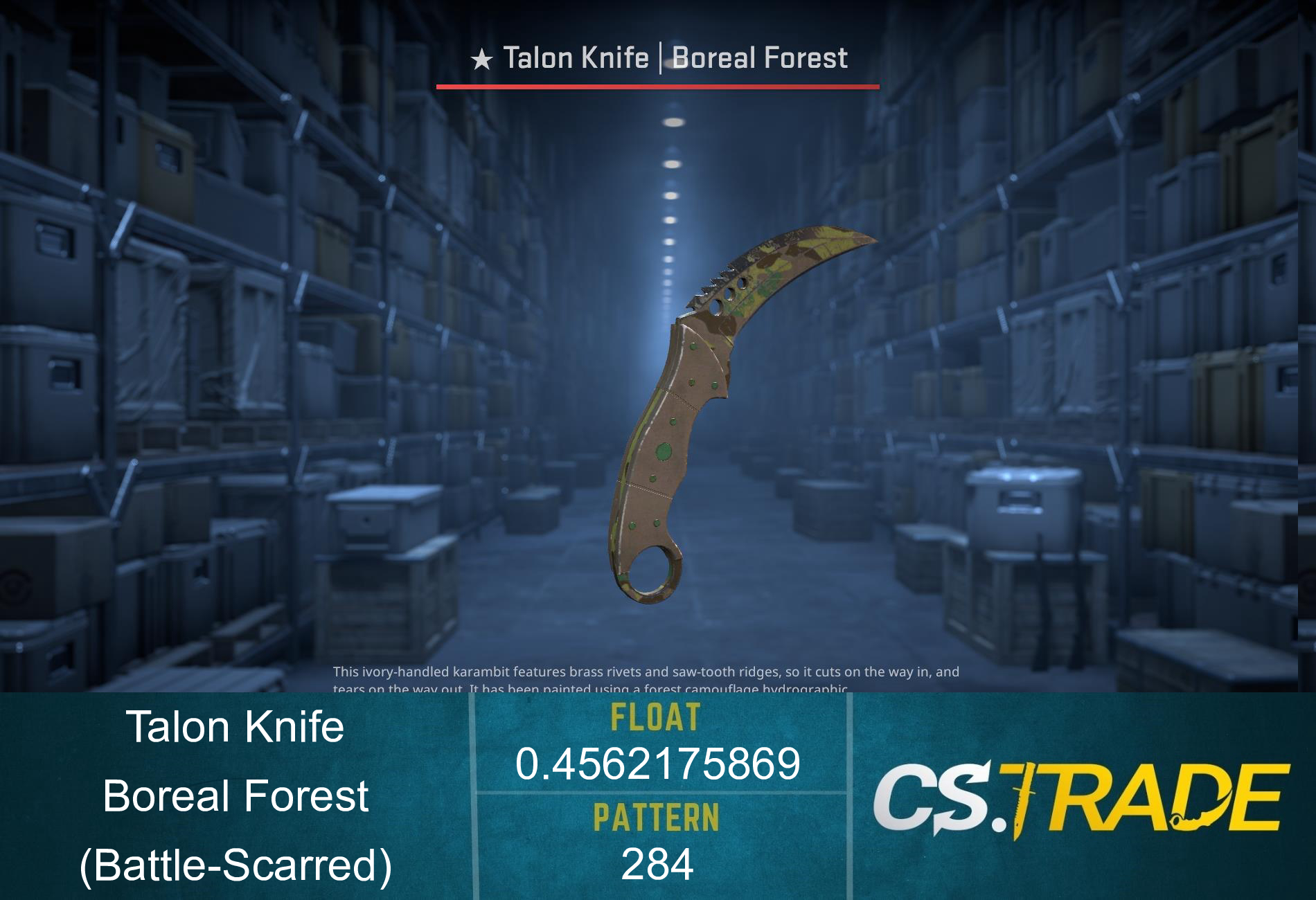 ★ Talon Knife | Boreal Forest (Battle-Scarred) Screenshot