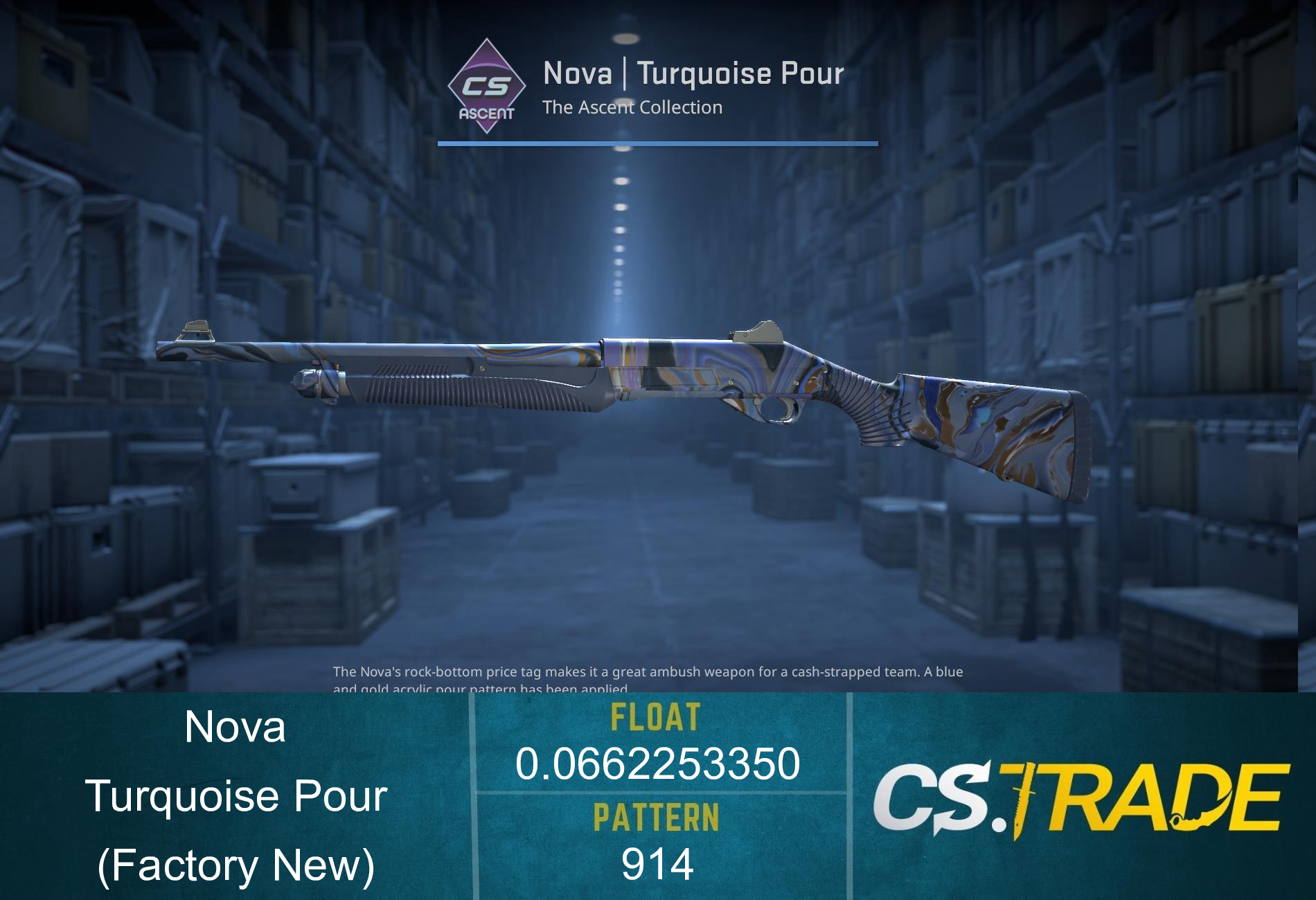 Nova | Turquoise Pour (Factory New) Screenshot