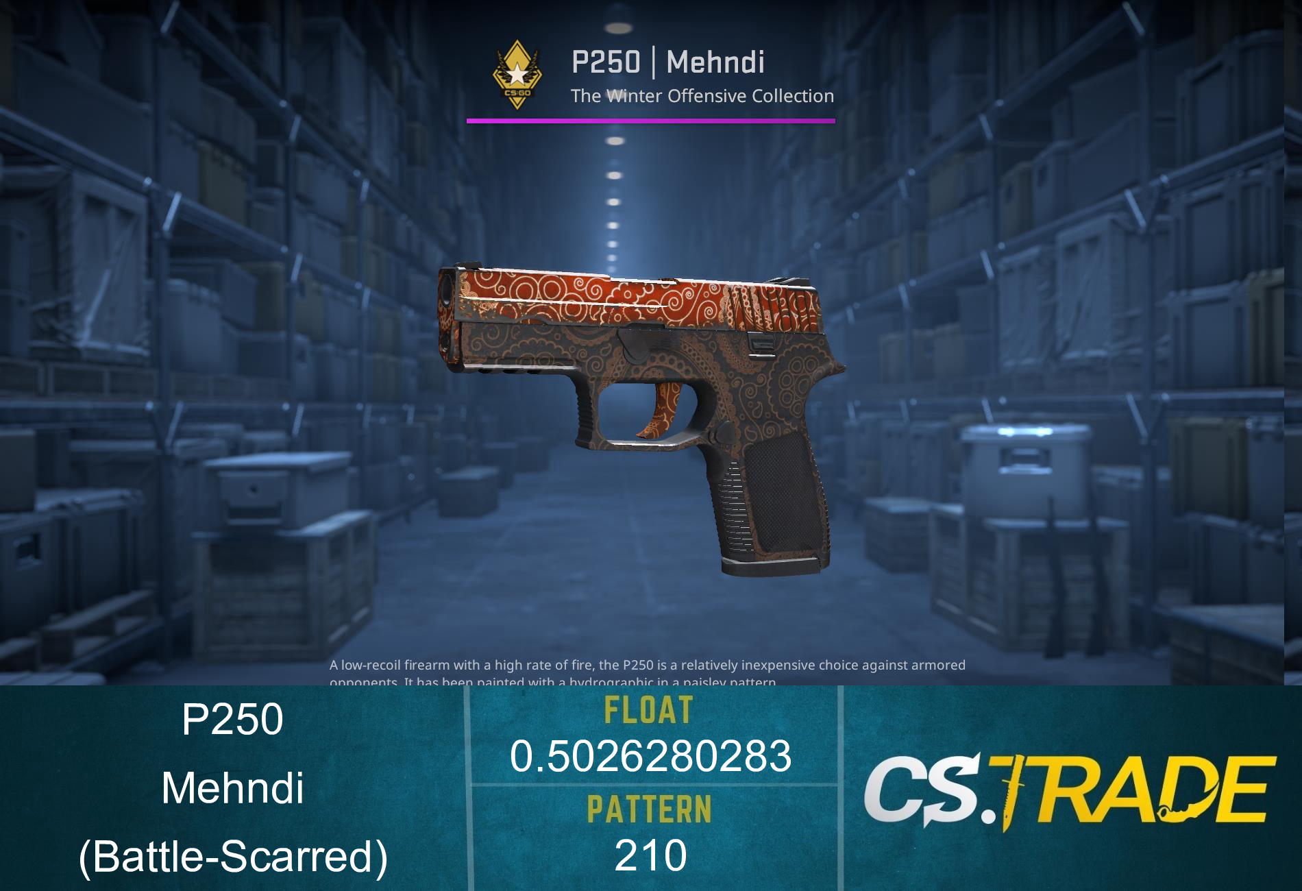 StatTrak™ P250 | Mehndi (Battle-Scarred) Screenshot