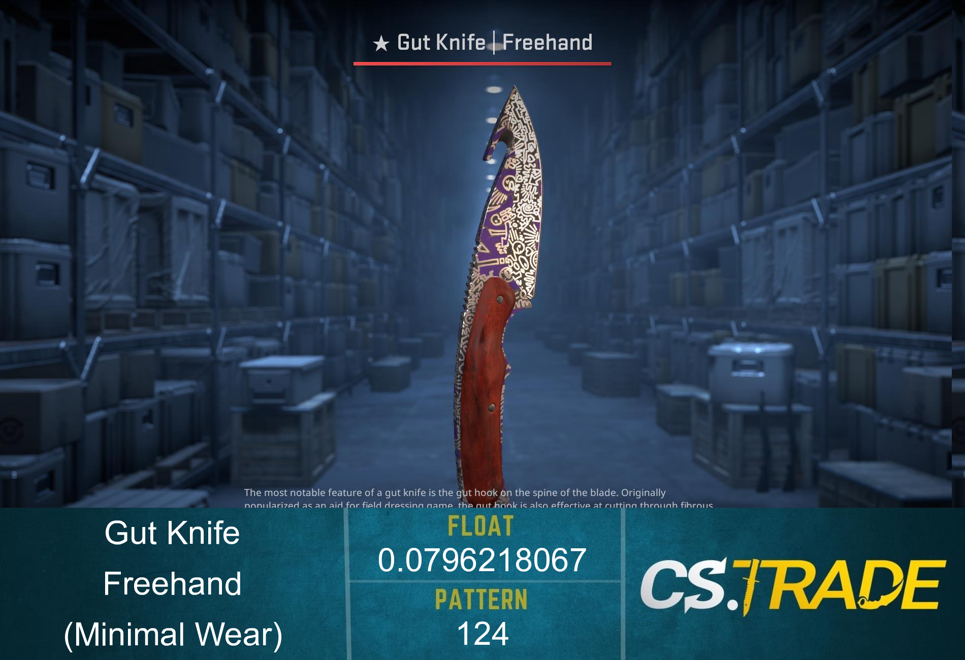 ★ StatTrak™ Gut Knife | Freehand (Minimal Wear) Screenshot