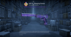 USP-S | Sleeping Potion (Minimal Wear) Screenshot