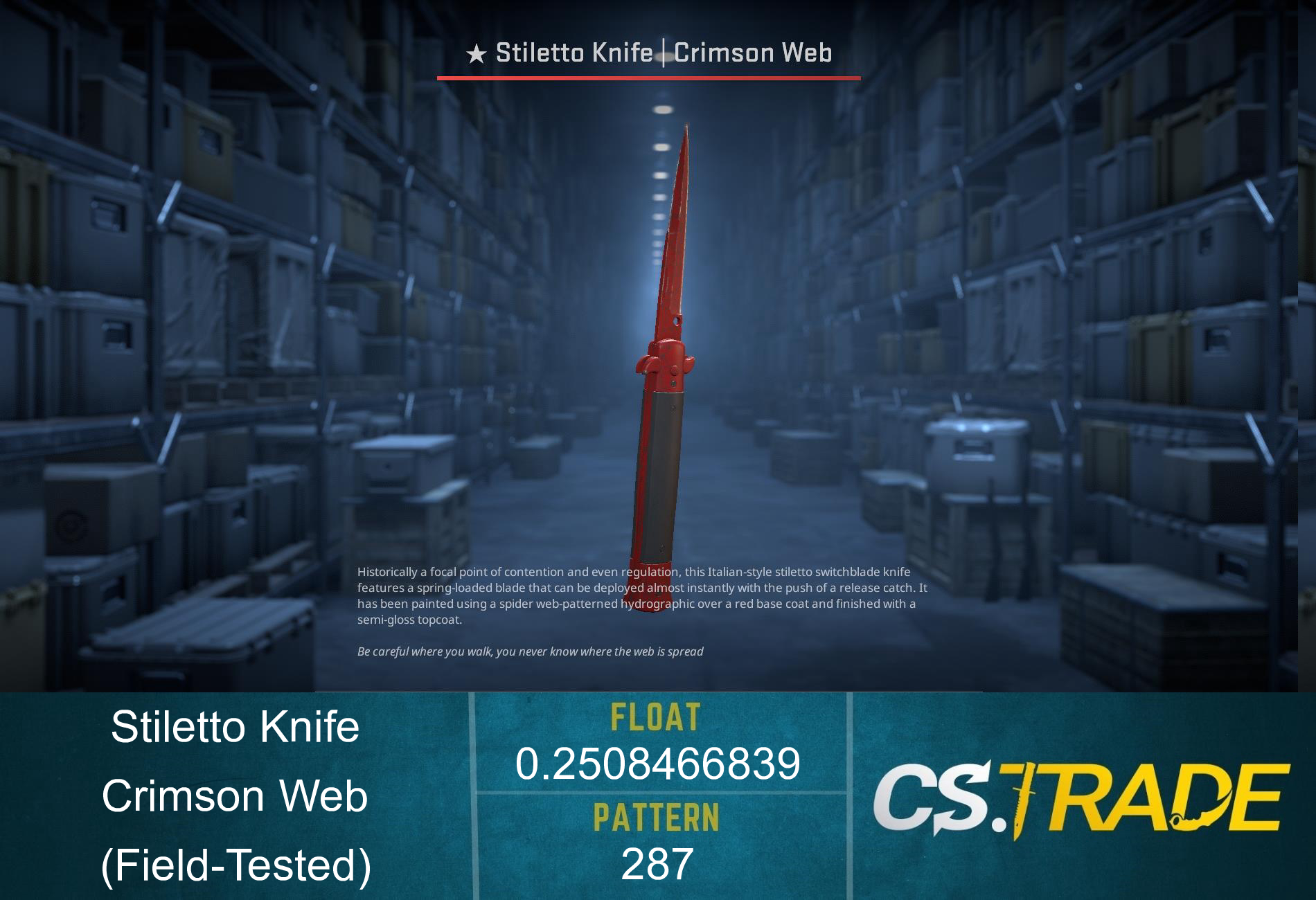 ★ Stiletto Knife | Crimson Web (Factory New) Screenshot