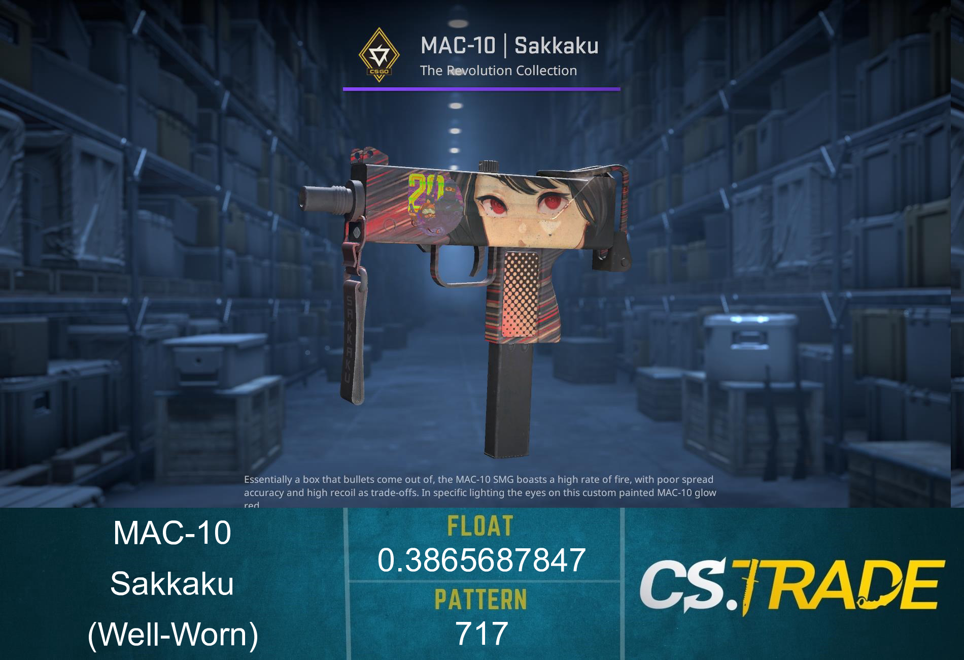 StatTrak™ MAC-10 | Sakkaku (Well-Worn) Screenshot