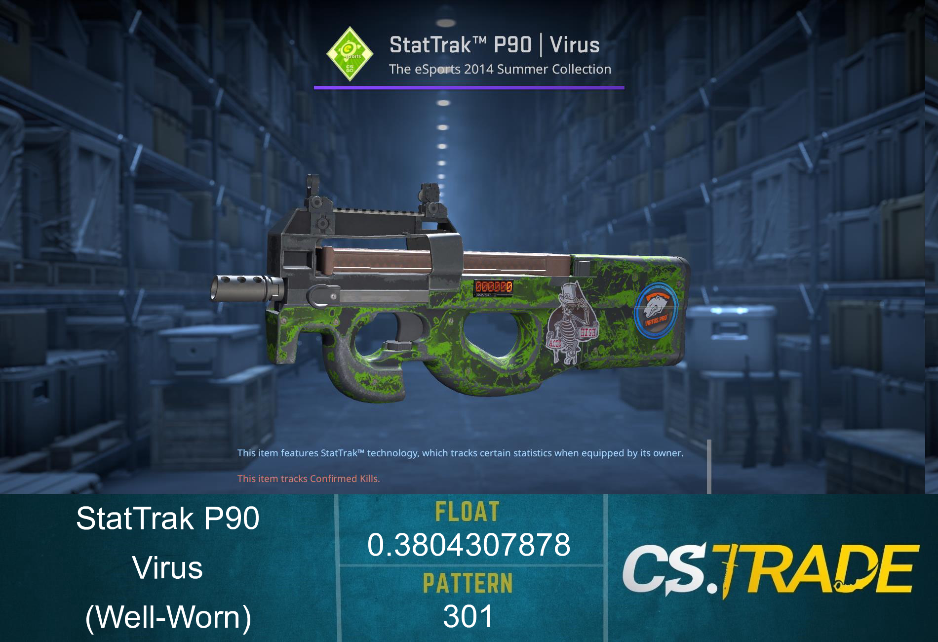 P90 | Virus (Well-Worn) Screenshot