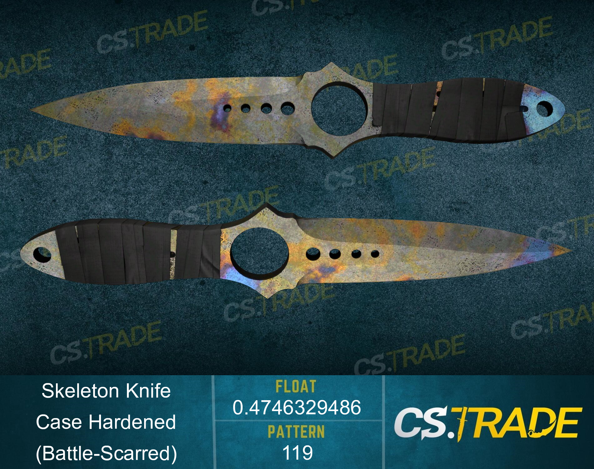 ★ Skeleton Knife | Case Hardened (Battle-Scarred) Screenshot