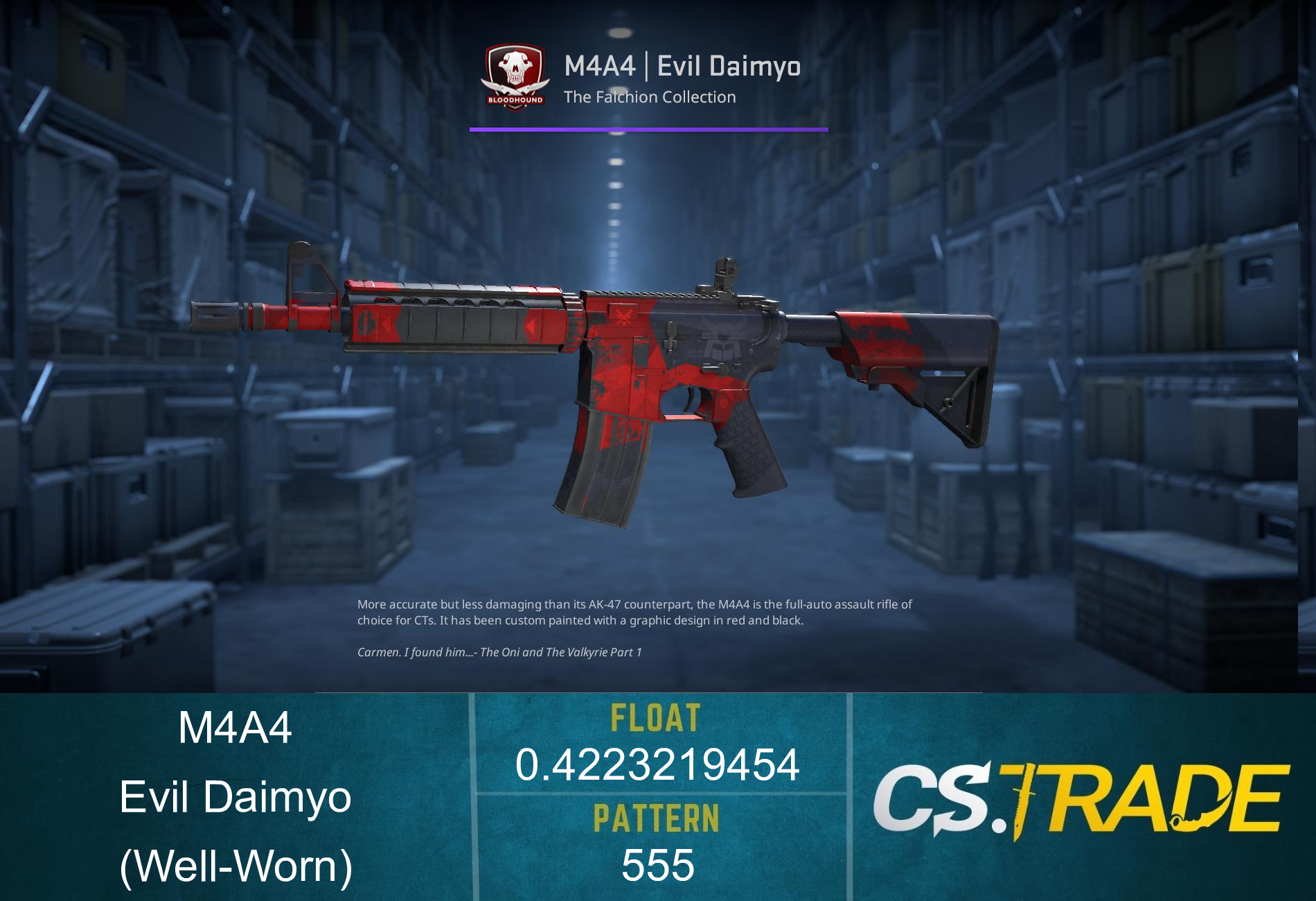 M4A4 | Evil Daimyo (Well-Worn) Screenshot