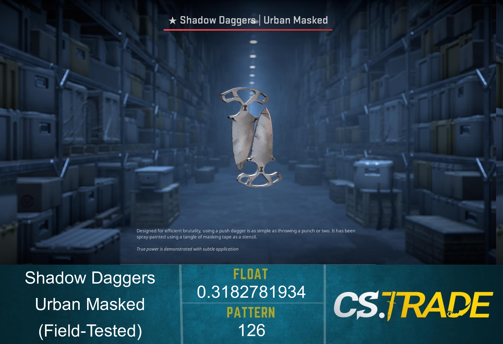 ★ Shadow Daggers | Urban Masked (Factory New) Screenshot
