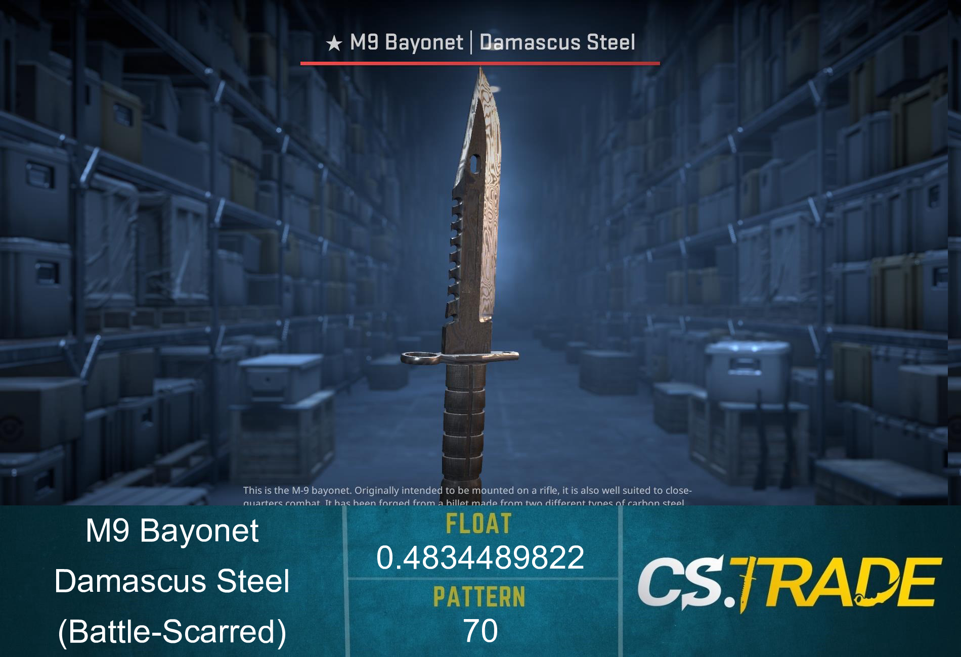 ★ M9 Bayonet | Damascus Steel (Battle-Scarred) Screenshot