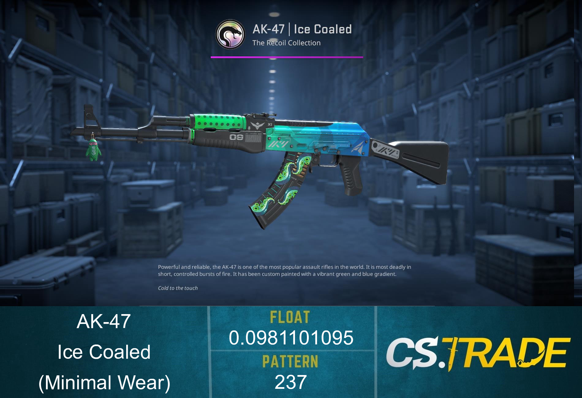 StatTrak™ AK-47 | Ice Coaled (Minimal Wear) Screenshot