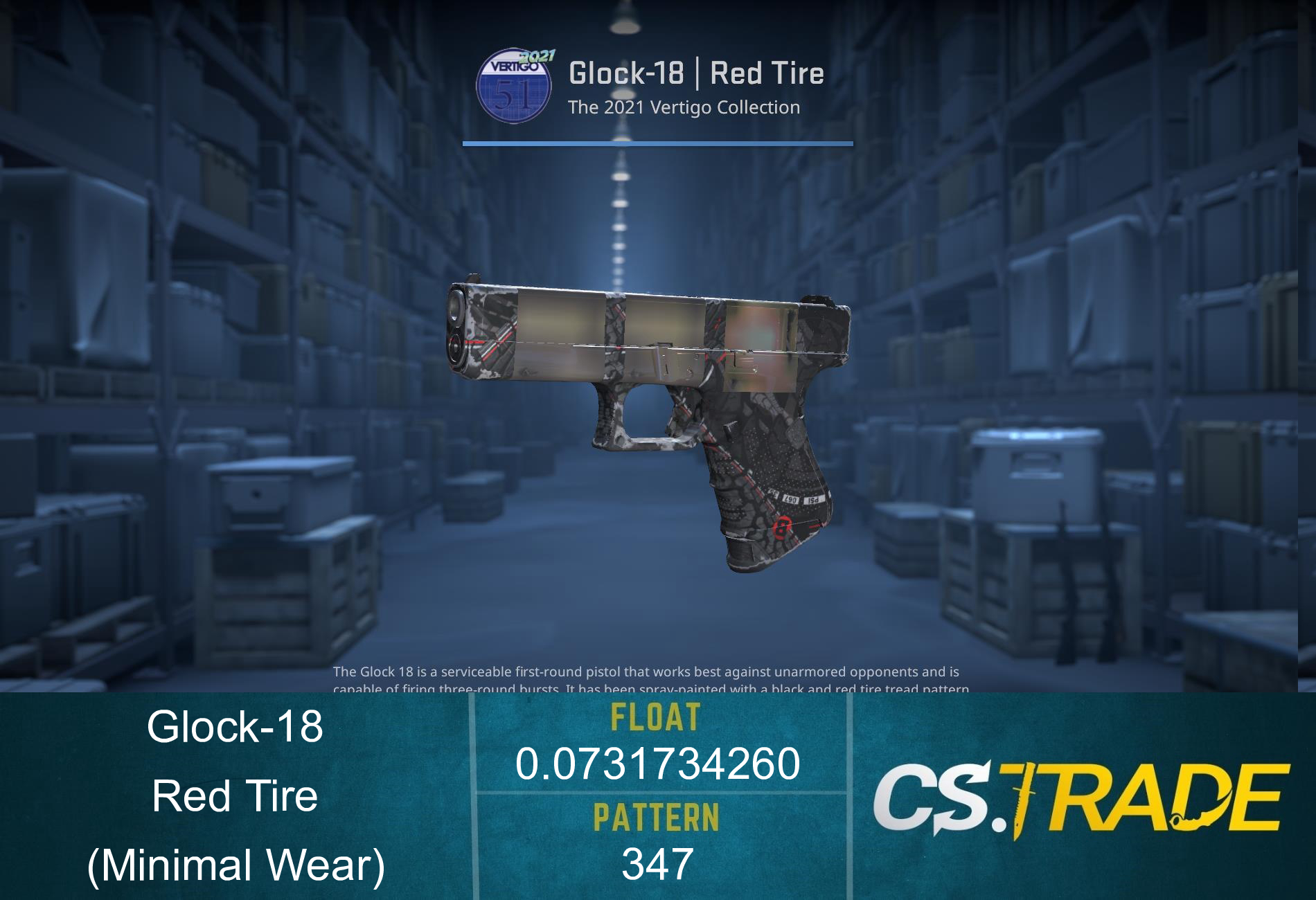 Glock-18 | Red Tire (Minimal Wear) Screenshot