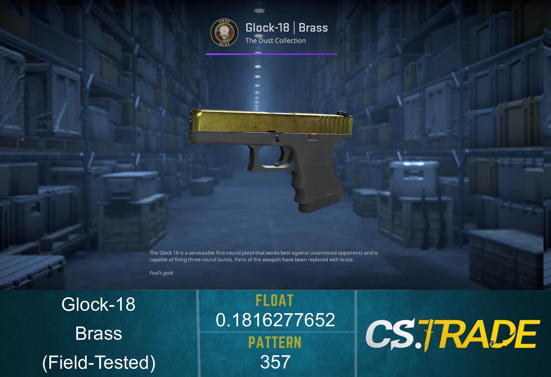 Glock-18 | Brass (Field-Tested) Screenshot