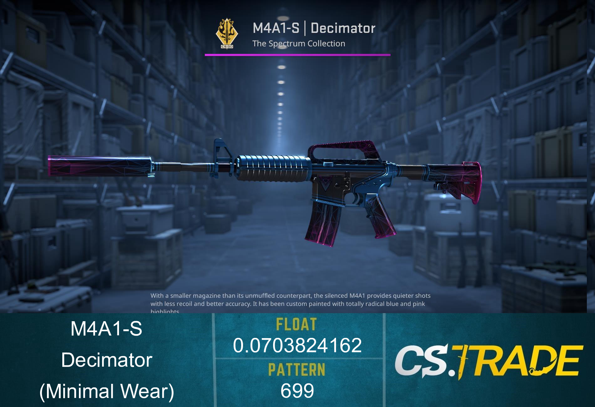 M4A1-S | Decimator (Minimal Wear) Screenshot