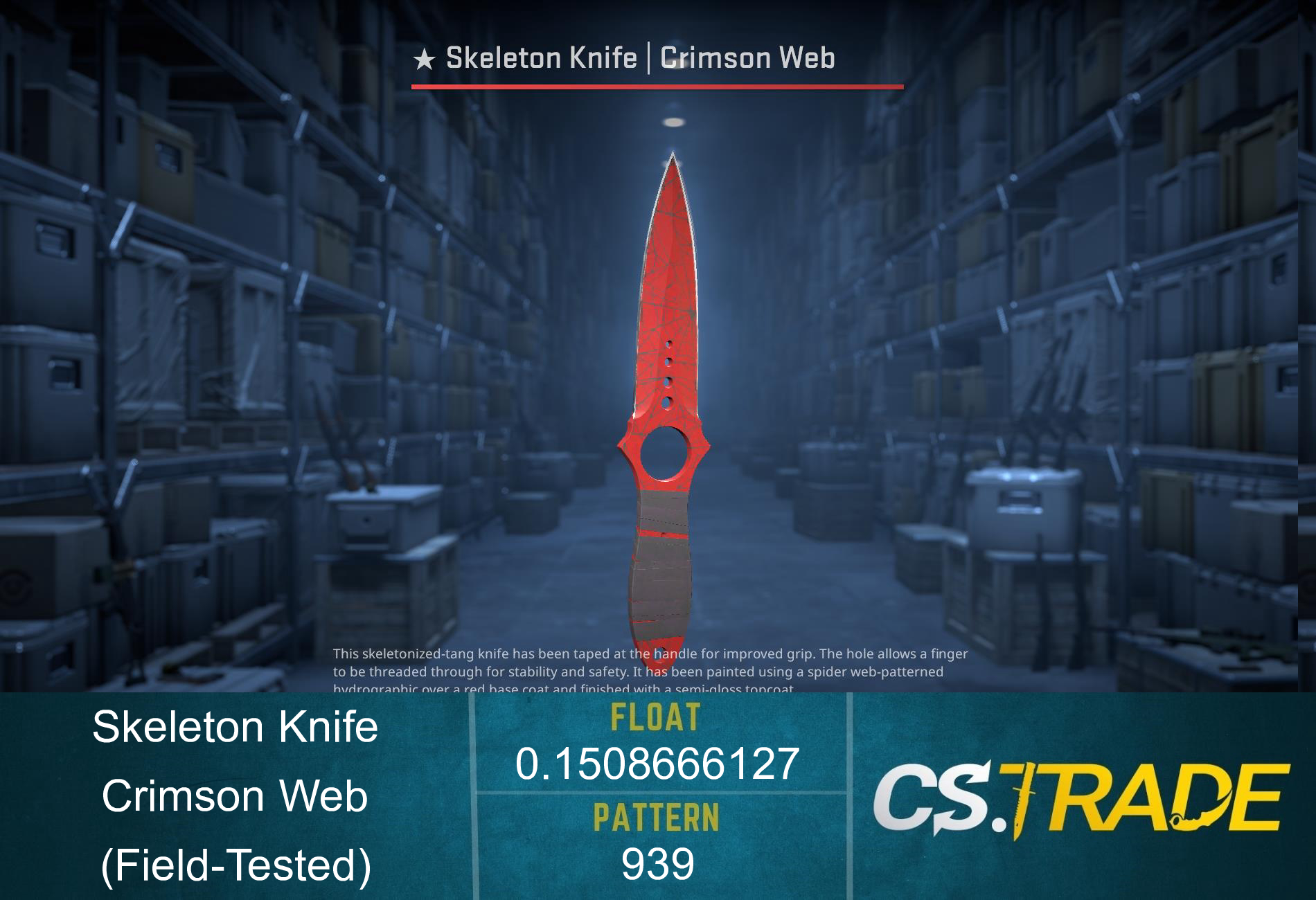 ★ Skeleton Knife | Crimson Web (Field-Tested) Screenshot