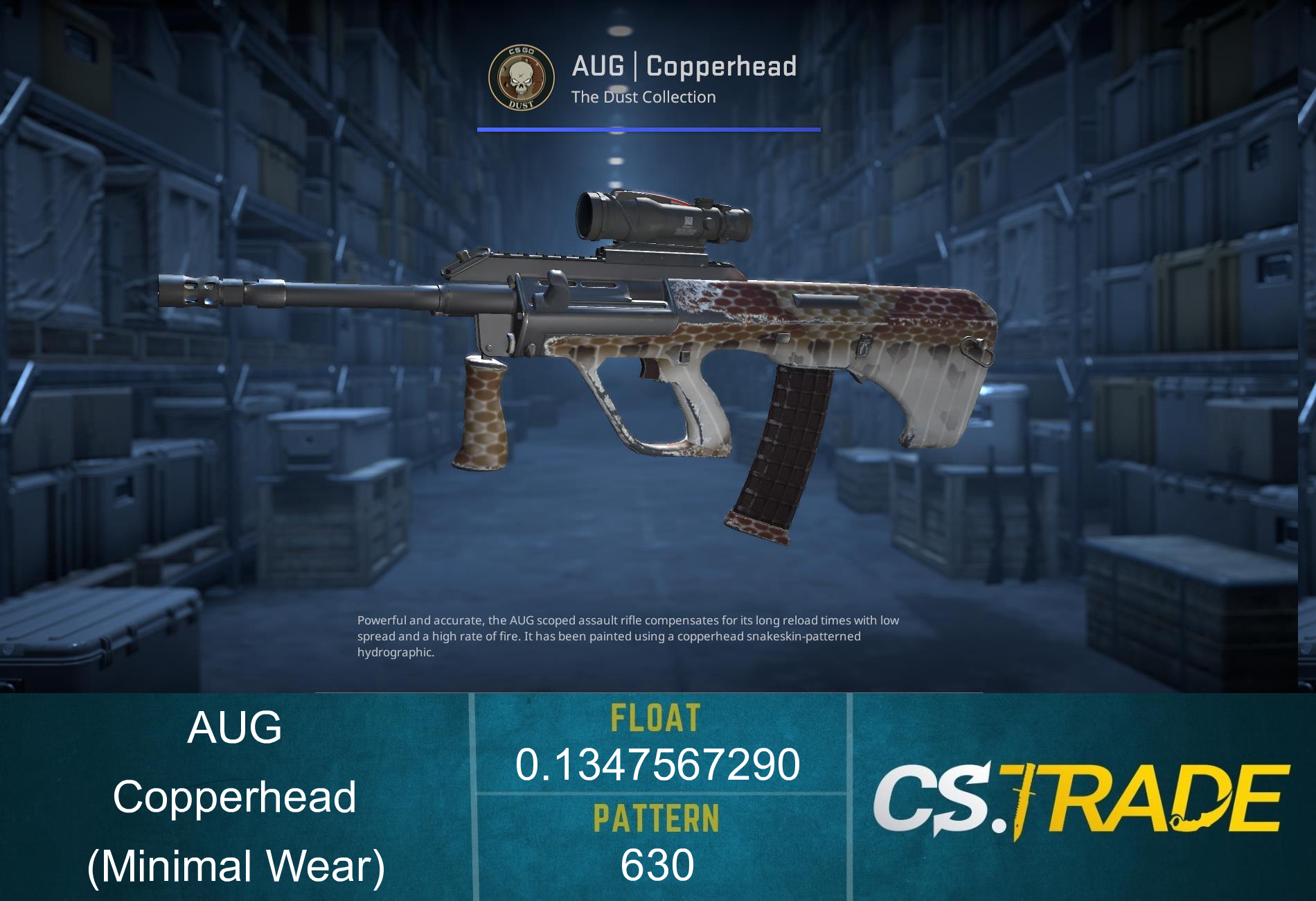 AUG | Copperhead (Minimal Wear) Screenshot