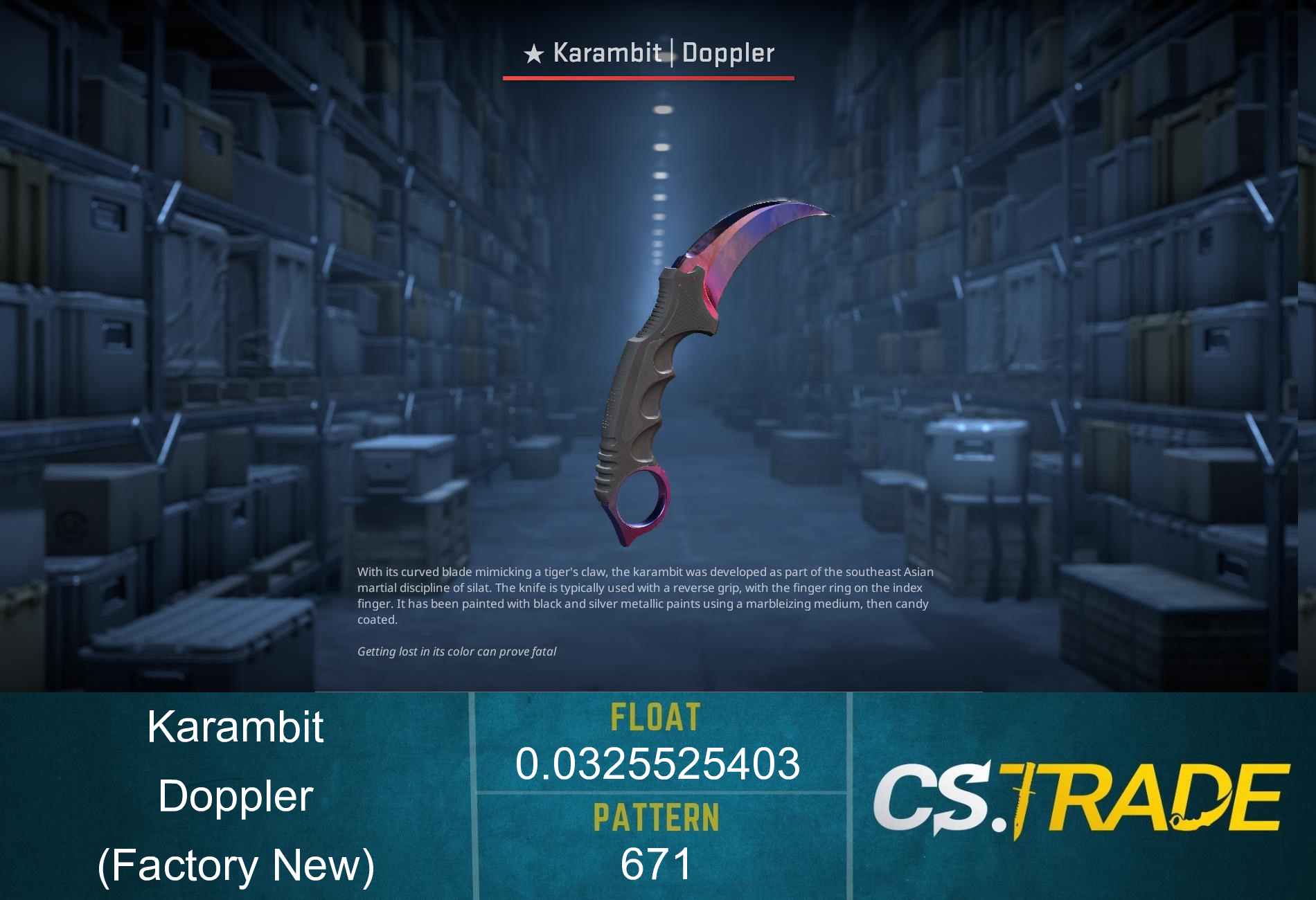 ★ Karambit | Doppler Phase 1 (Factory New) Screenshot