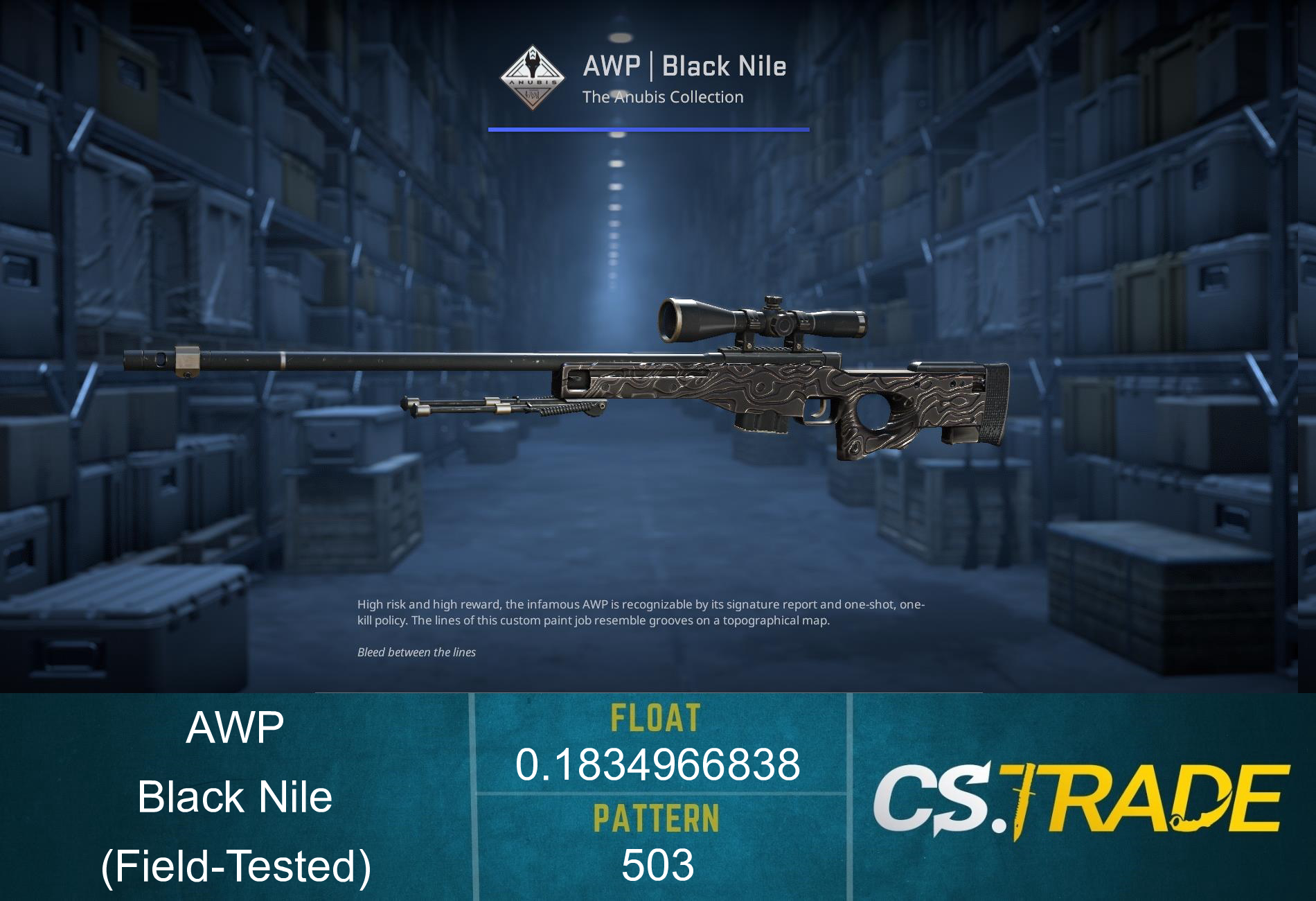 Souvenir AWP | Black Nile (Field-Tested) Screenshot